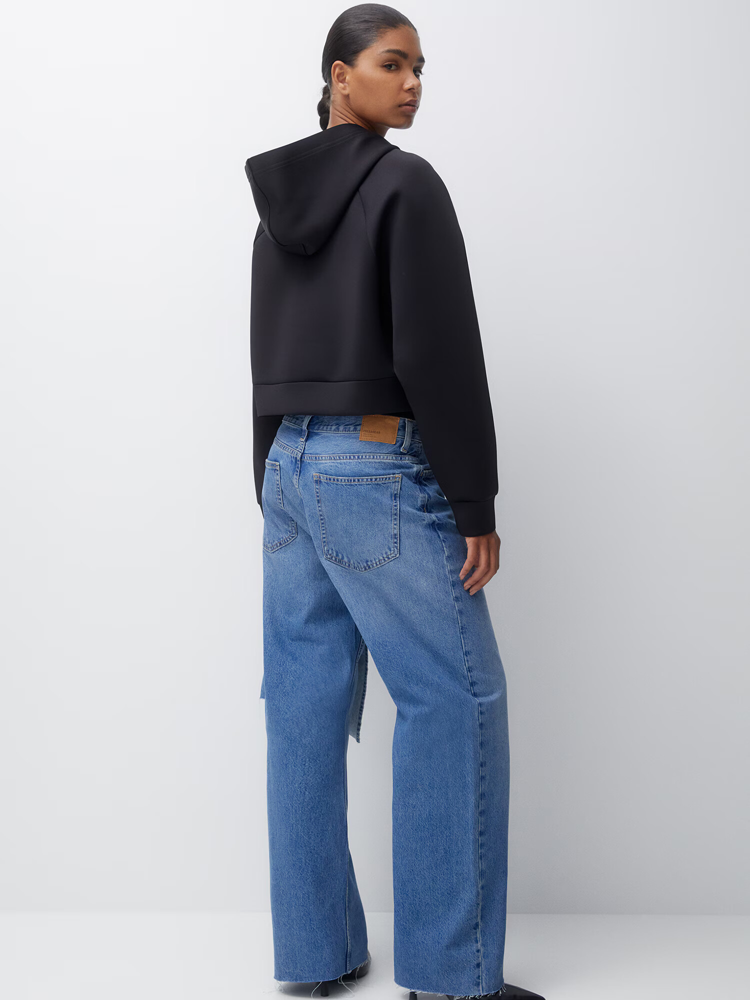 Pull&Bear Hanorac negru - Pled.ro