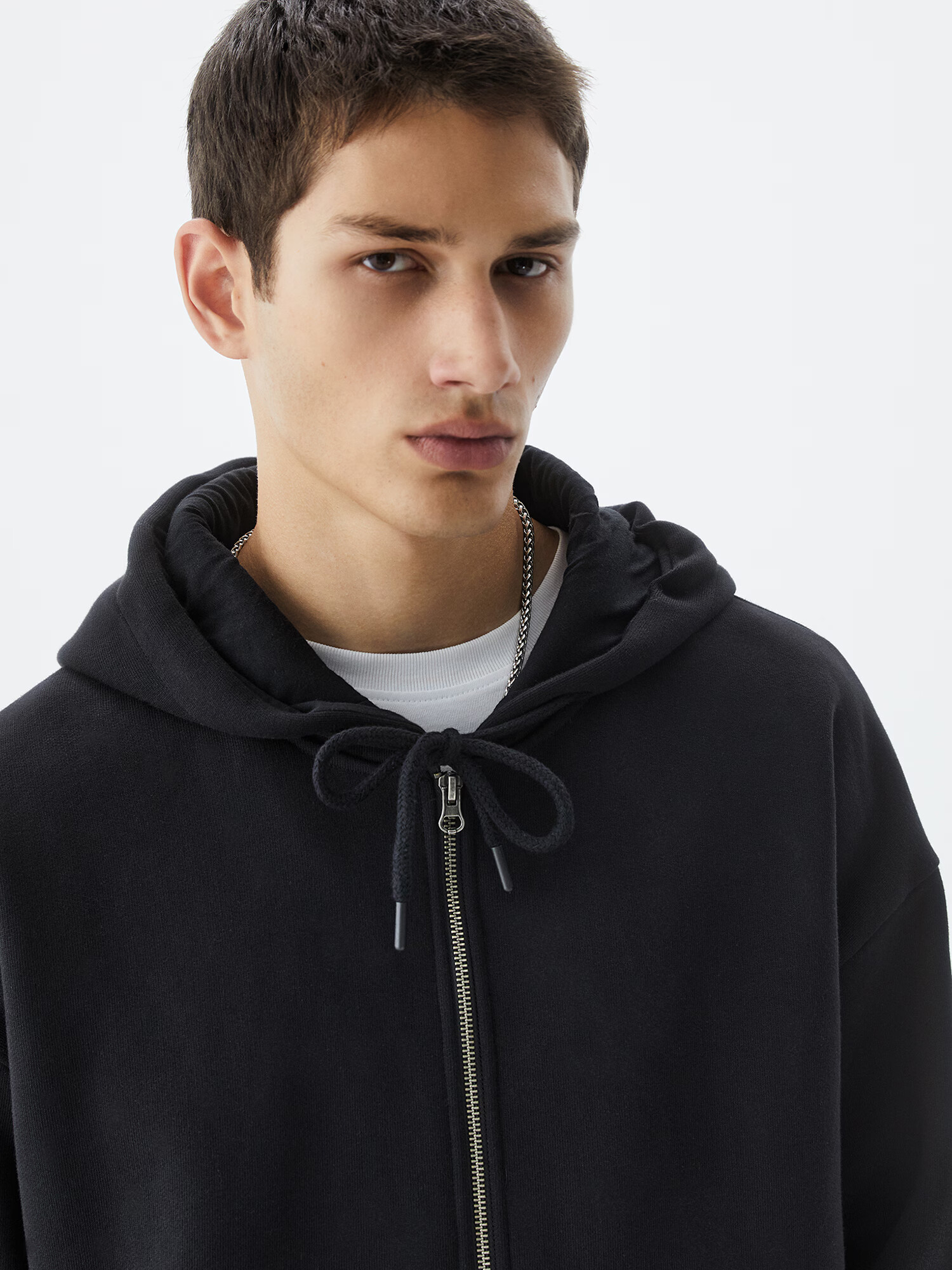 Pull&Bear Hanorac negru - Pled.ro