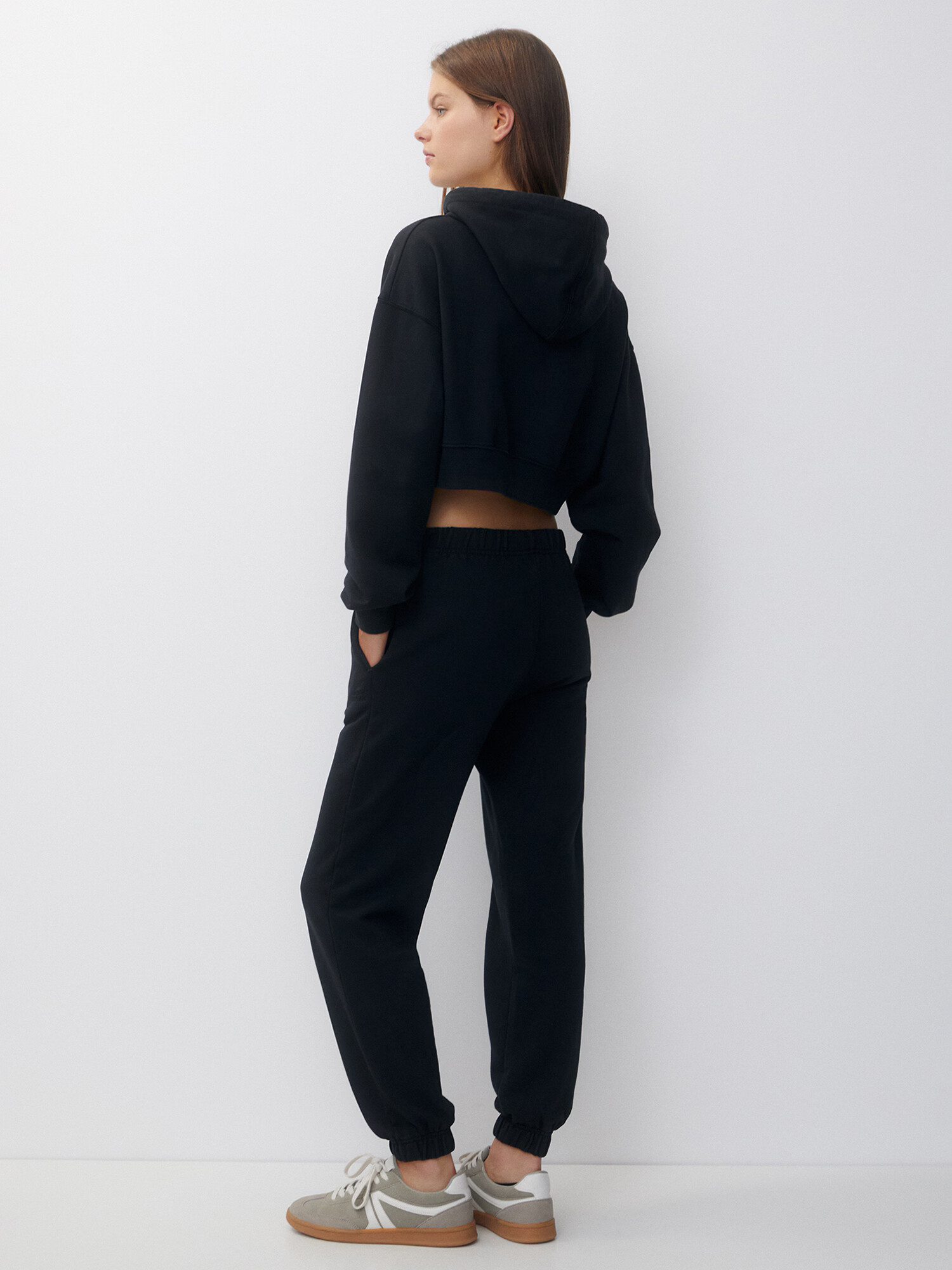 Pull&Bear Hanorac negru - Pled.ro