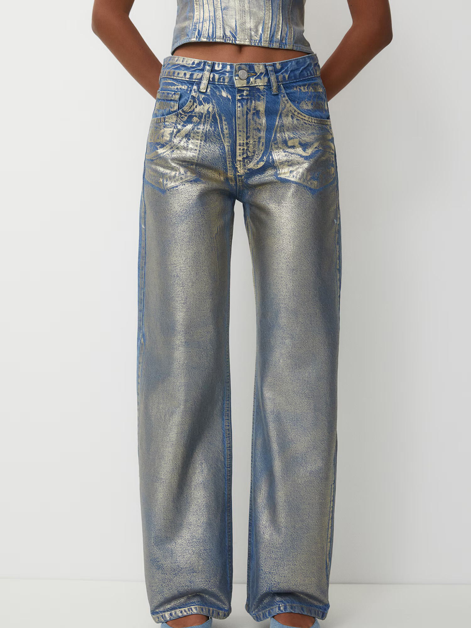 Pull&Bear Jeans albastru / auriu - Pled.ro