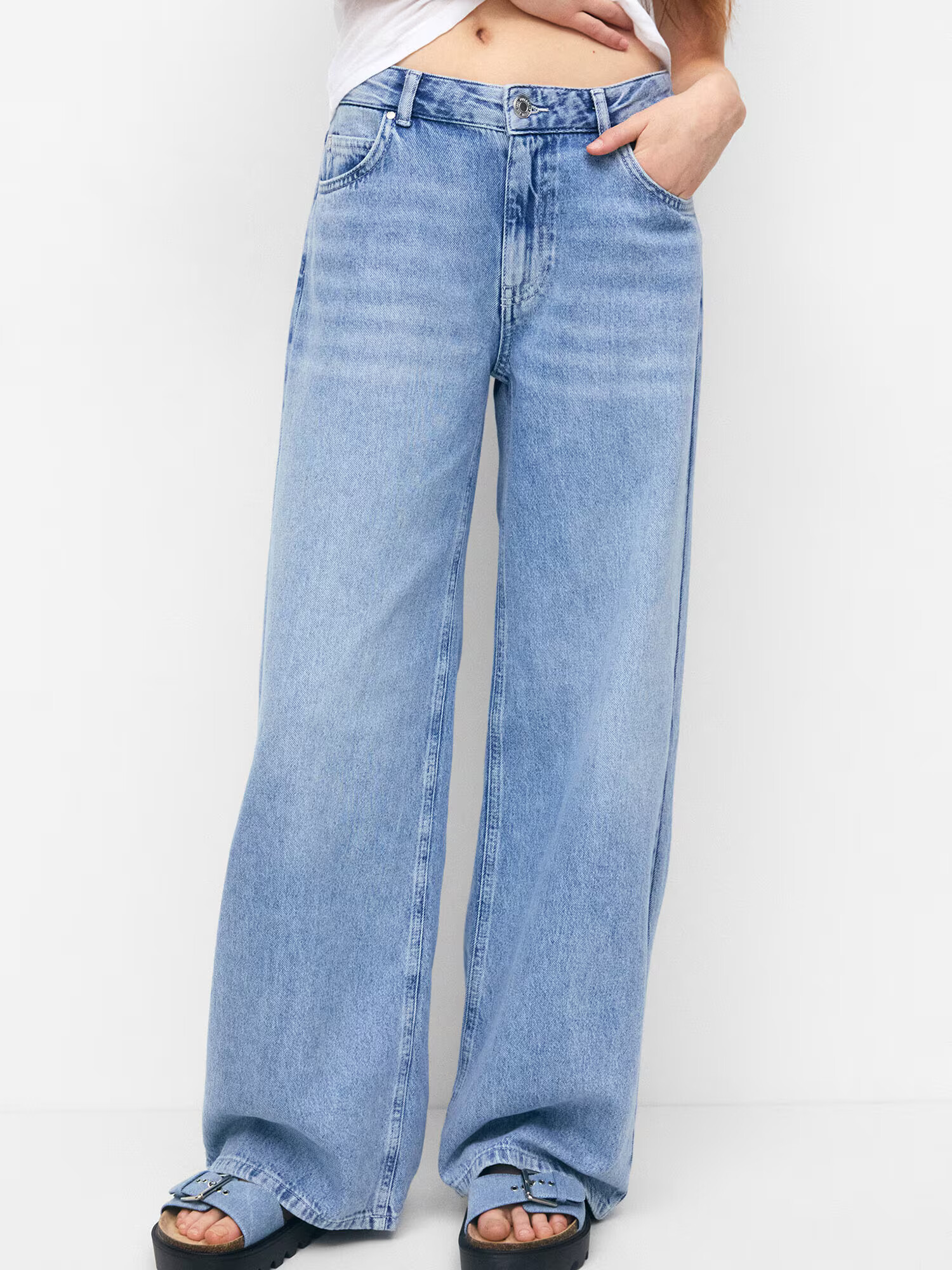 Pull&Bear Jeans albastru denim - Pled.ro