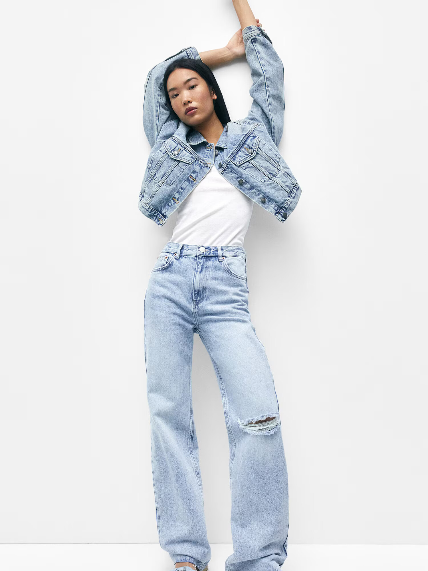 Pull&Bear Jeans albastru deschis - Pled.ro