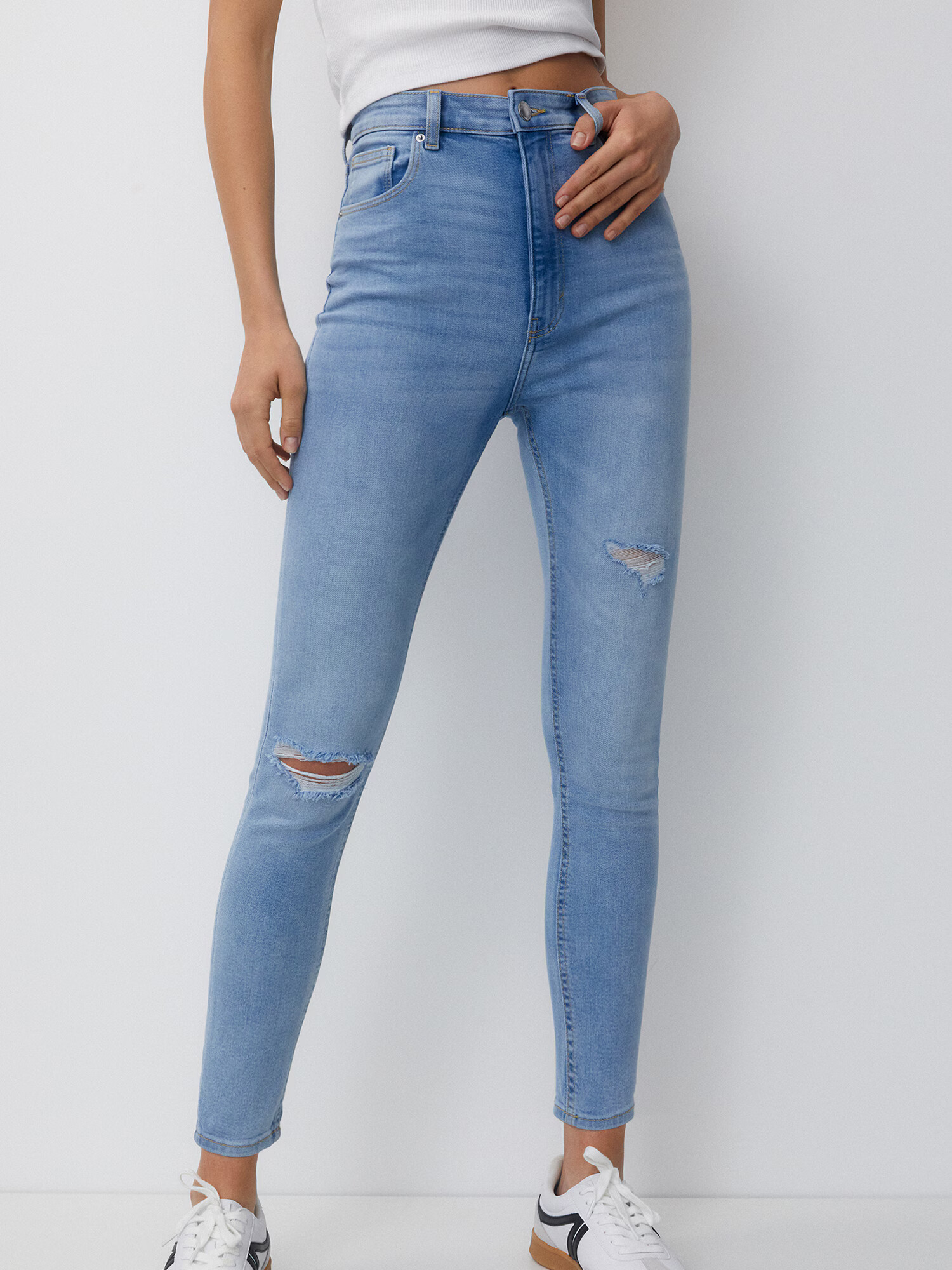 Pull&Bear Jeans albastru deschis - Pled.ro