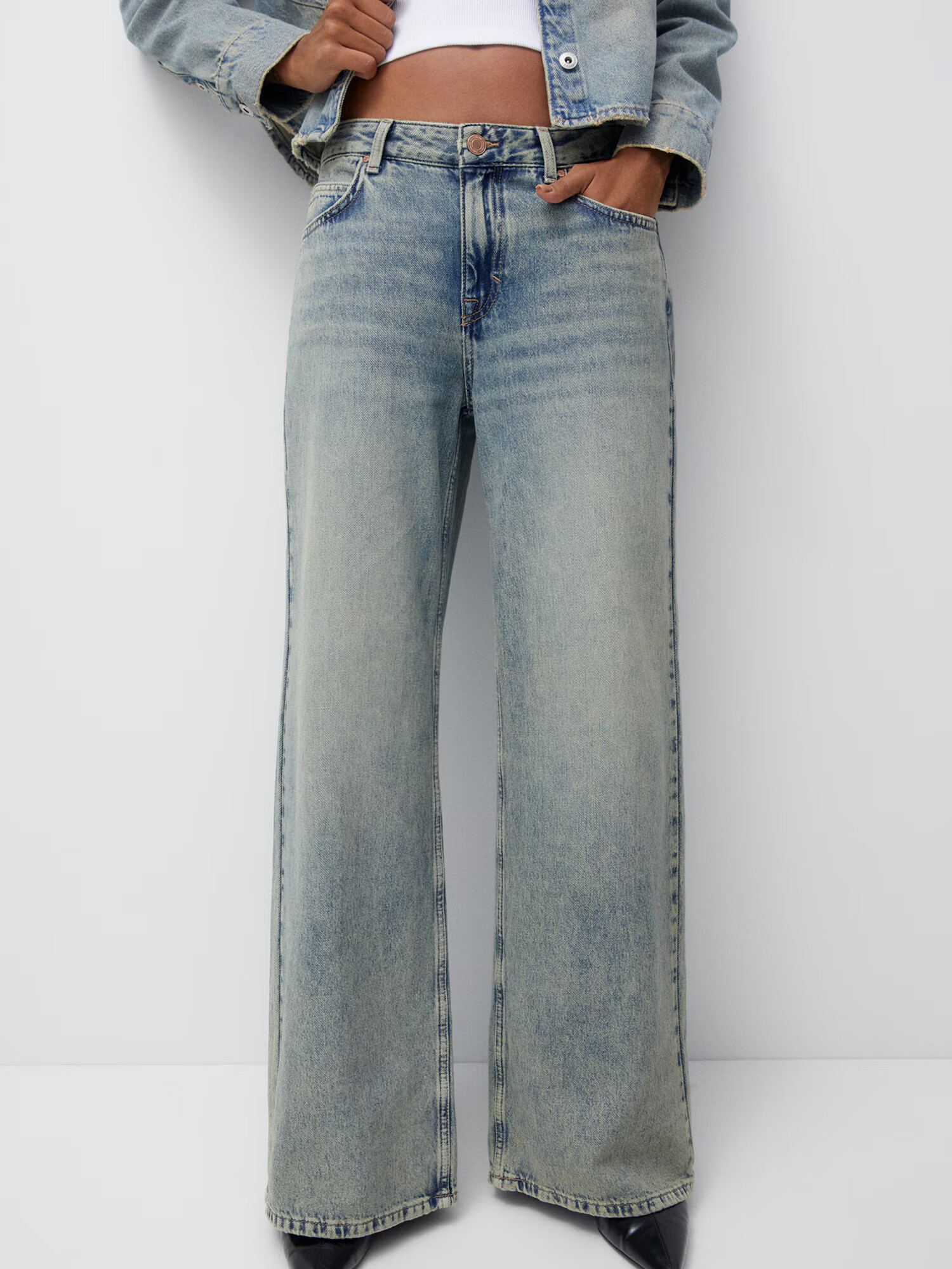 Pull&Bear Jeans albastru deschis - Pled.ro