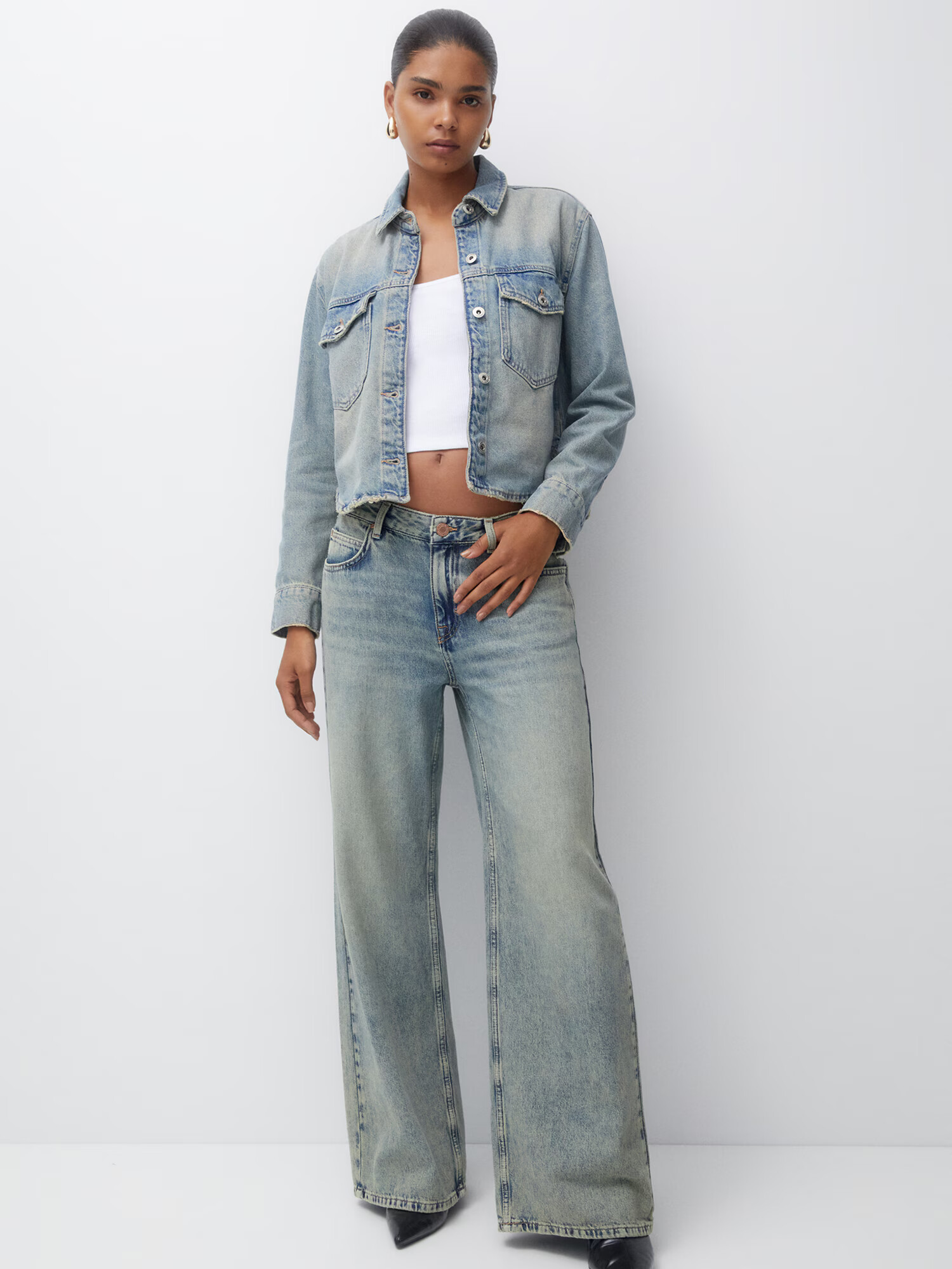 Pull&Bear Jeans albastru deschis - Pled.ro