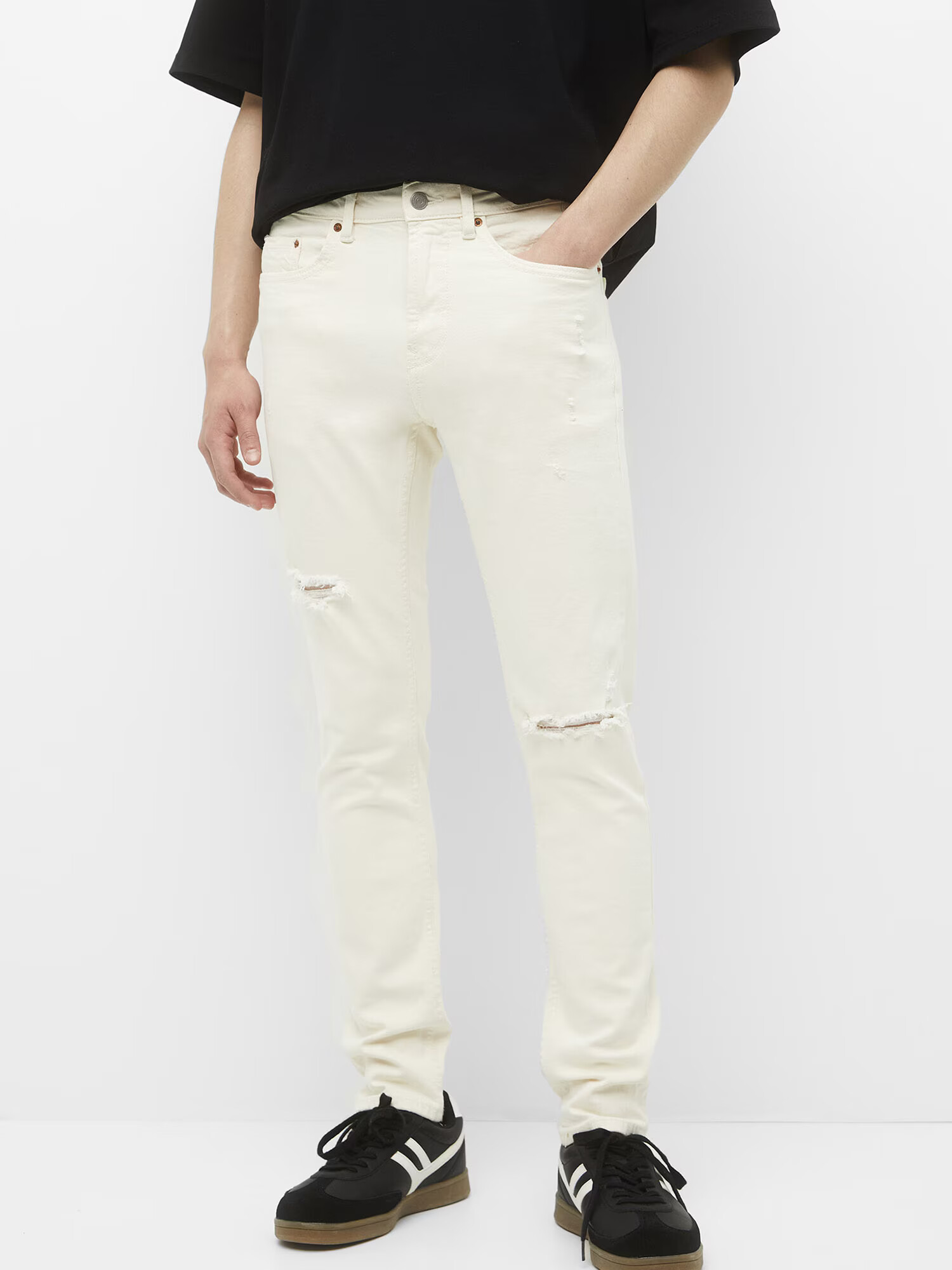 Pull&Bear Jeans ecru - Pled.ro