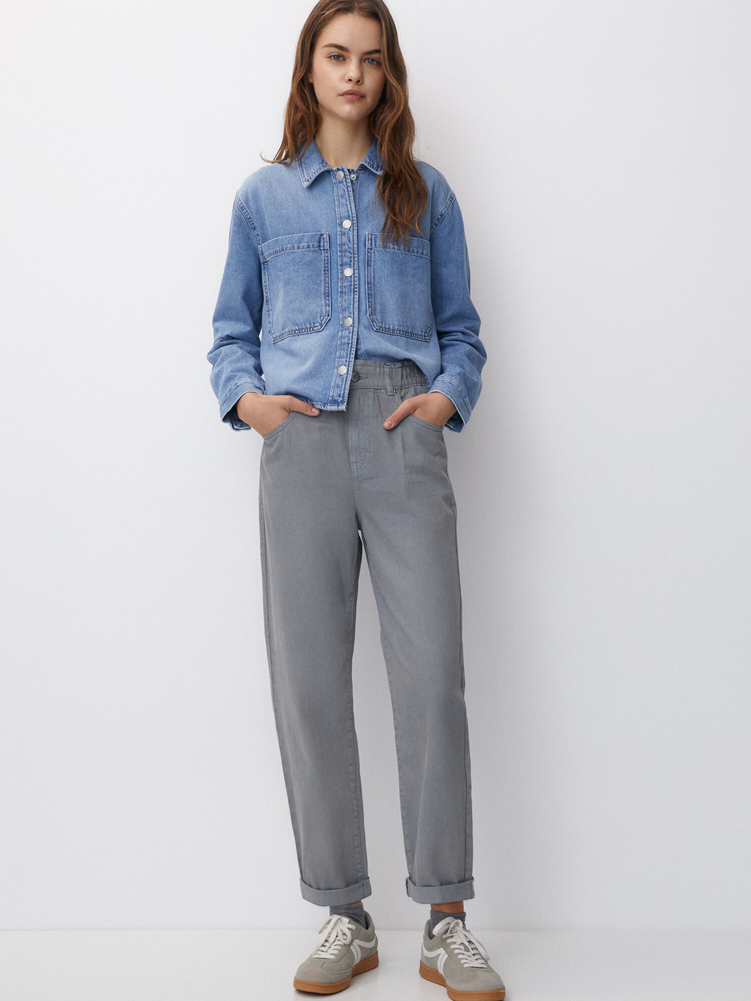 Pull&Bear Jeans gri - Pled.ro