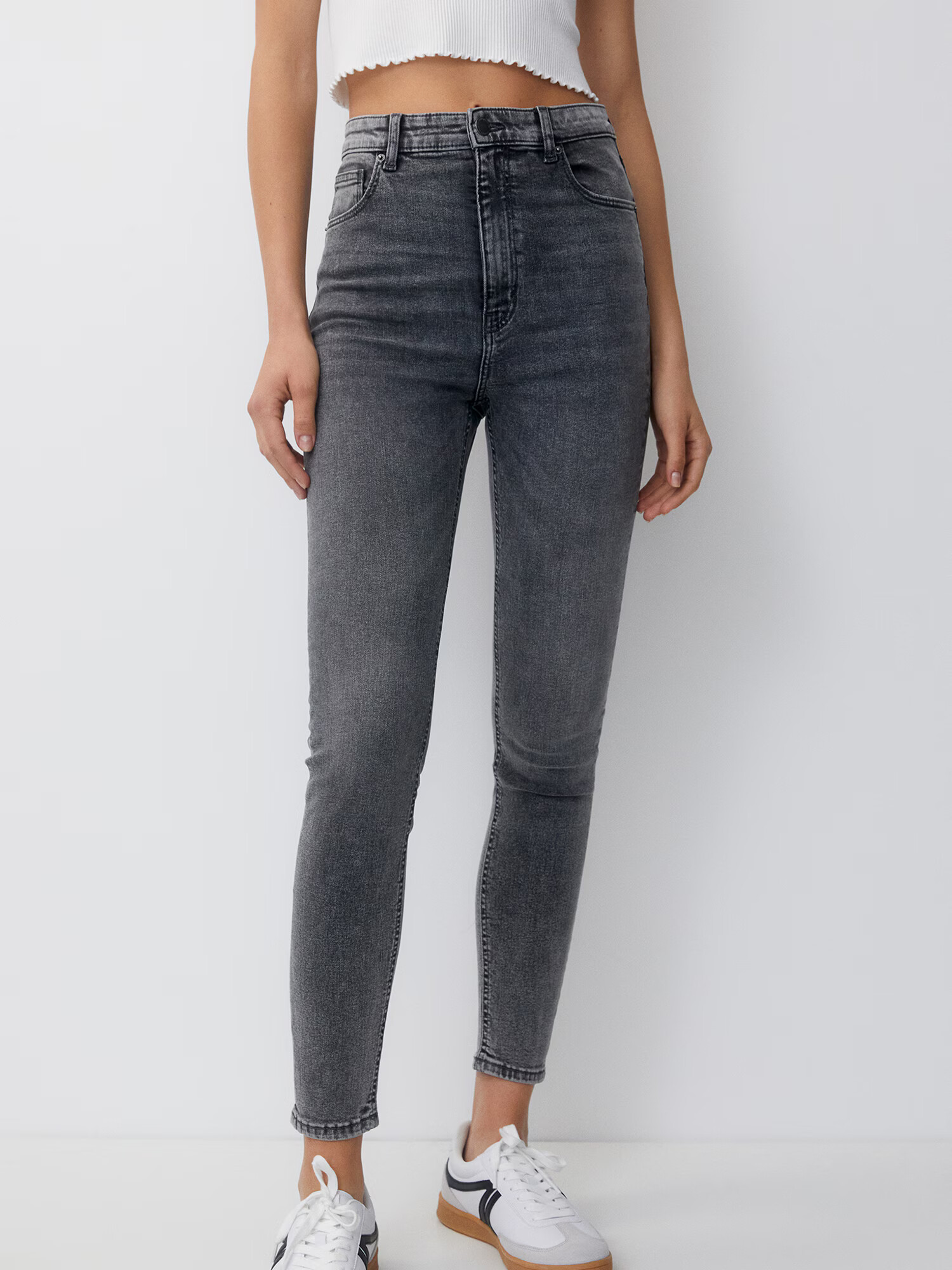 Pull&Bear Jeans gri denim - Pled.ro