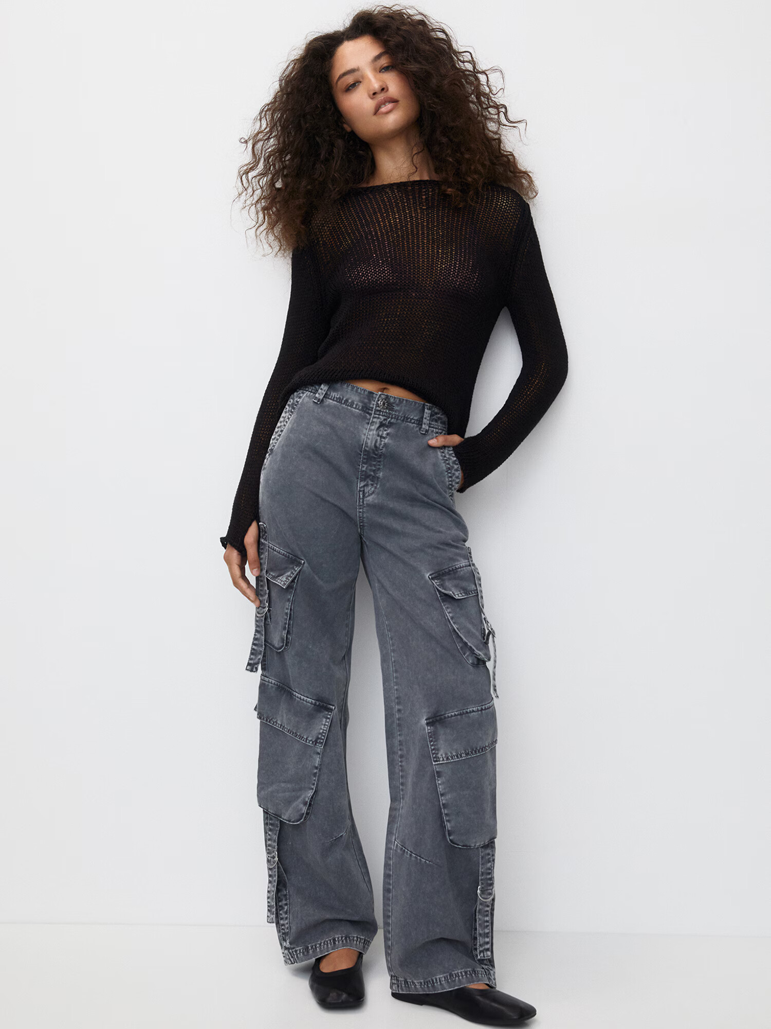 Pull&Bear Jeans gri denim - Pled.ro