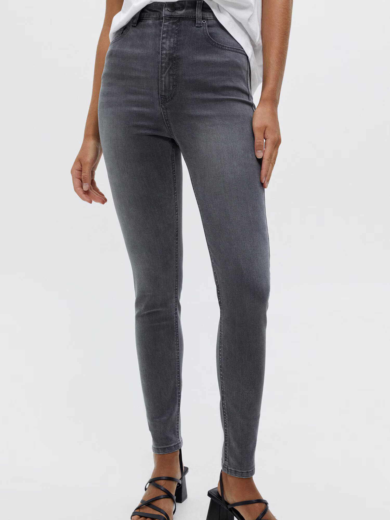 Pull&Bear Jeans gri denim - Pled.ro