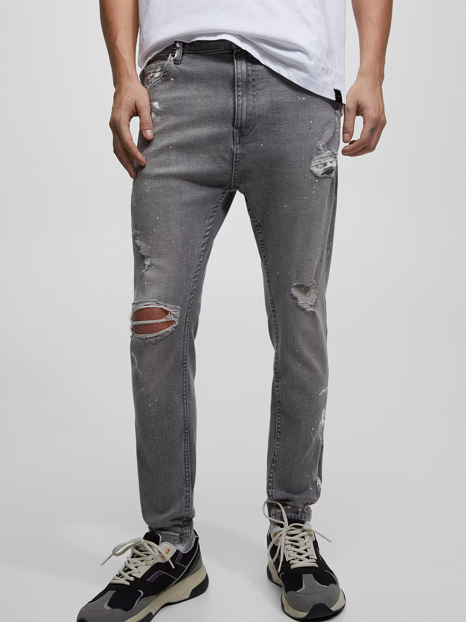 Pull&Bear Jeans gri denim - Pled.ro