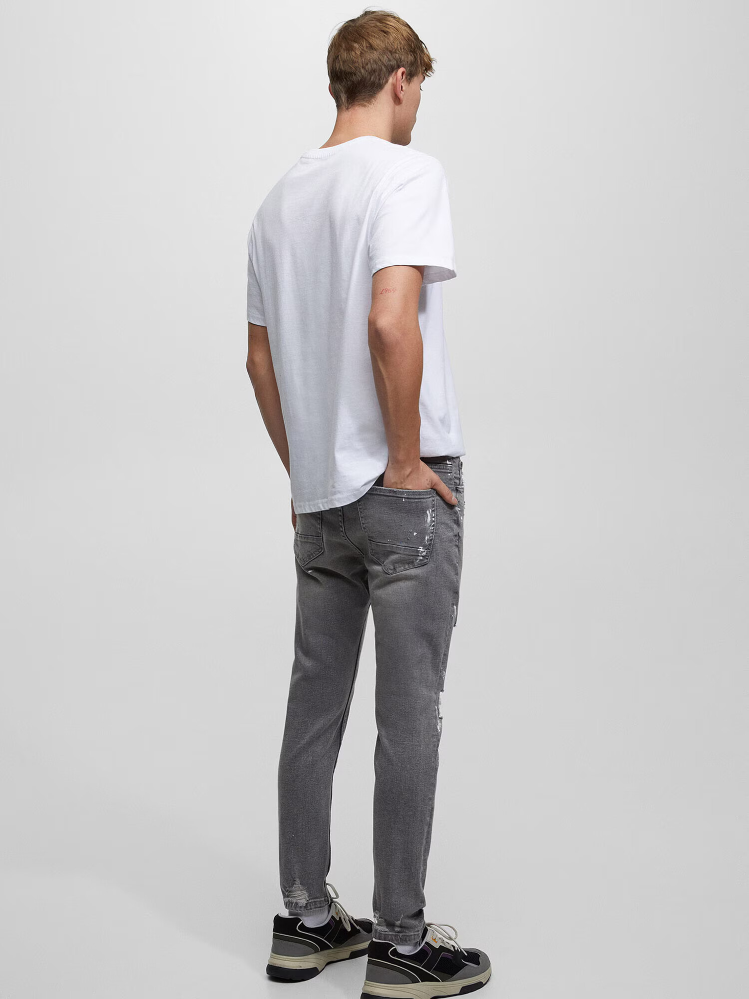 Pull&Bear Jeans gri denim - Pled.ro