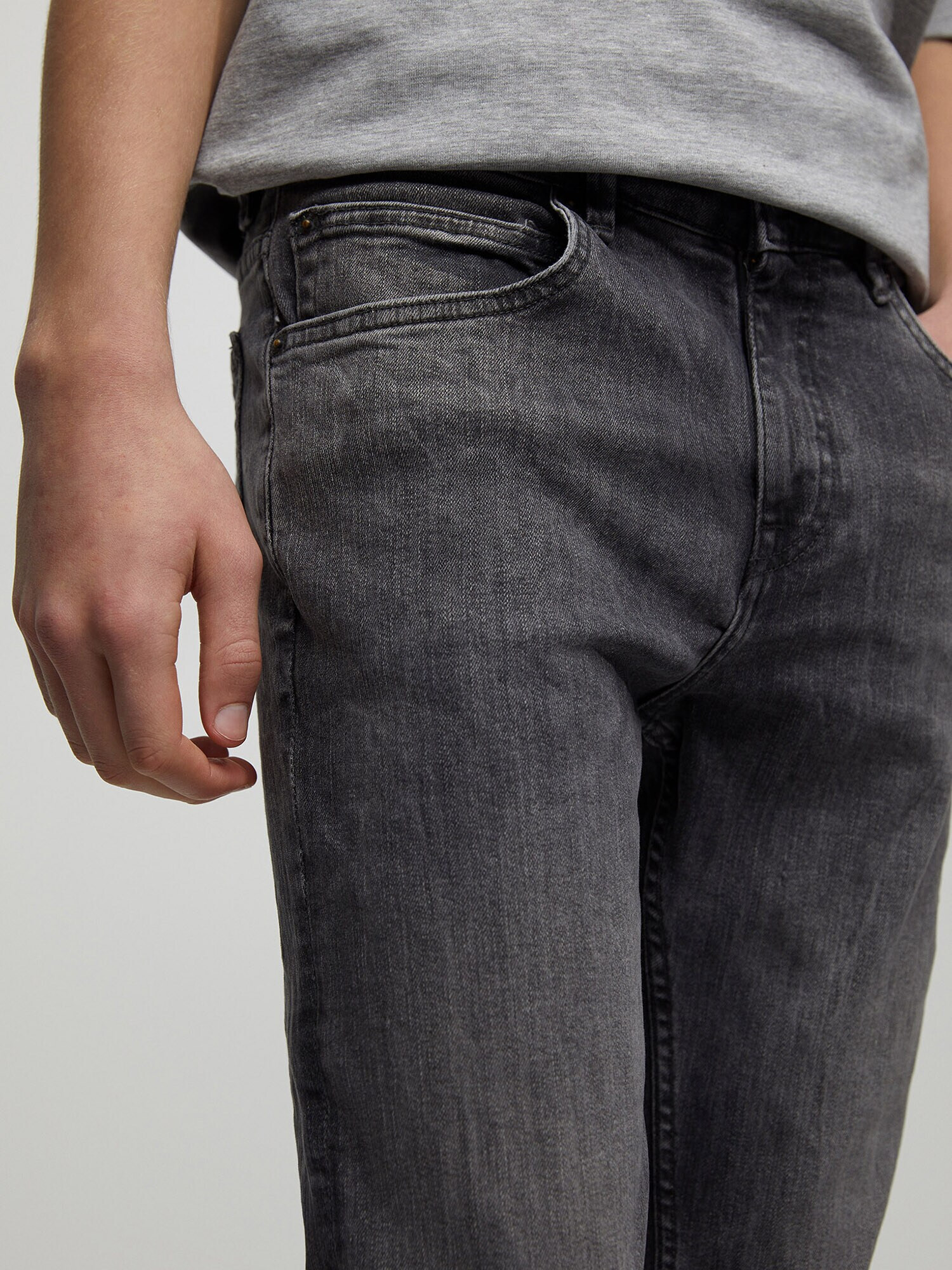 Pull&Bear Jeans gri închis - Pled.ro