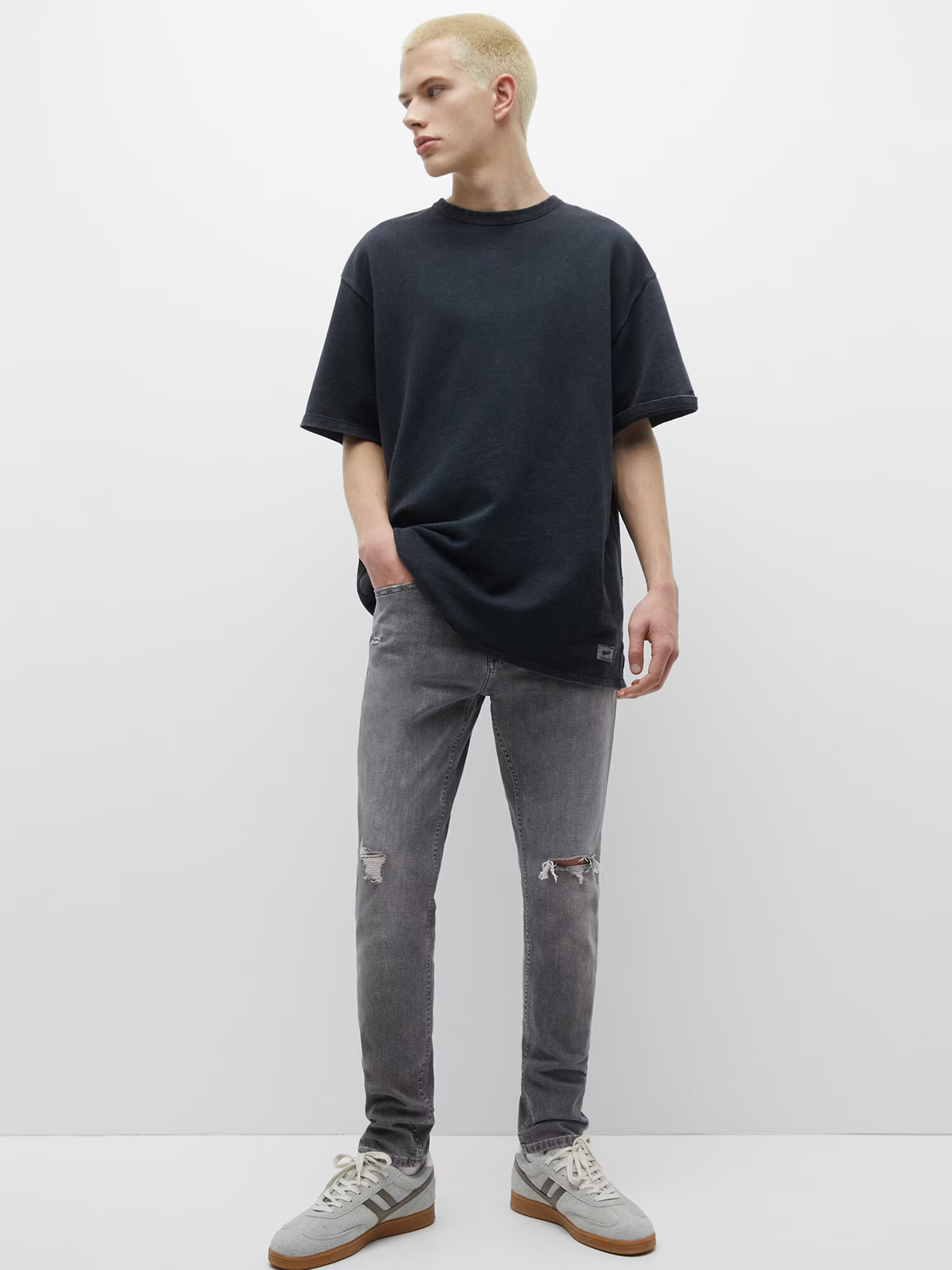 Pull&Bear Jeans gri închis - Pled.ro