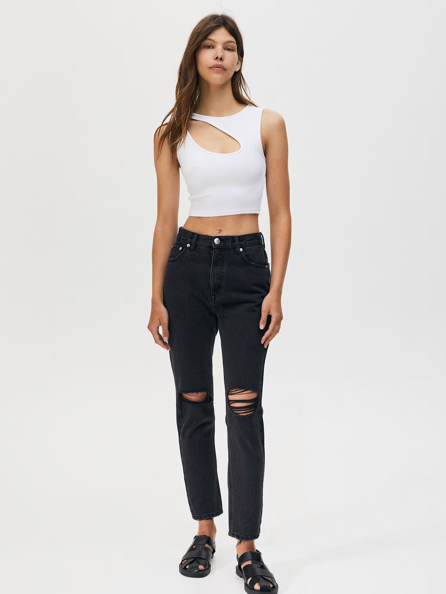 Pull&Bear Jeans negru - Pled.ro