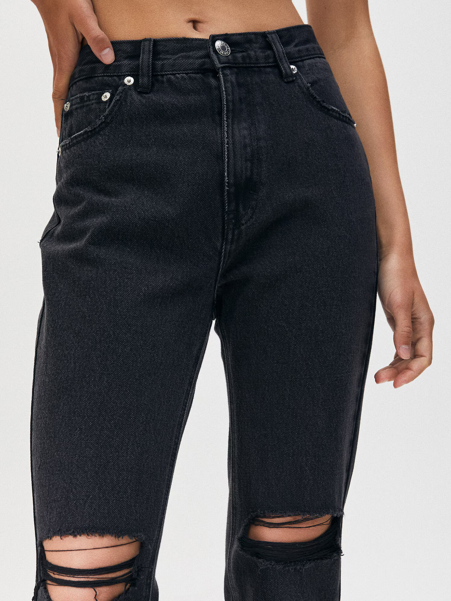 Pull&Bear Jeans negru - Pled.ro