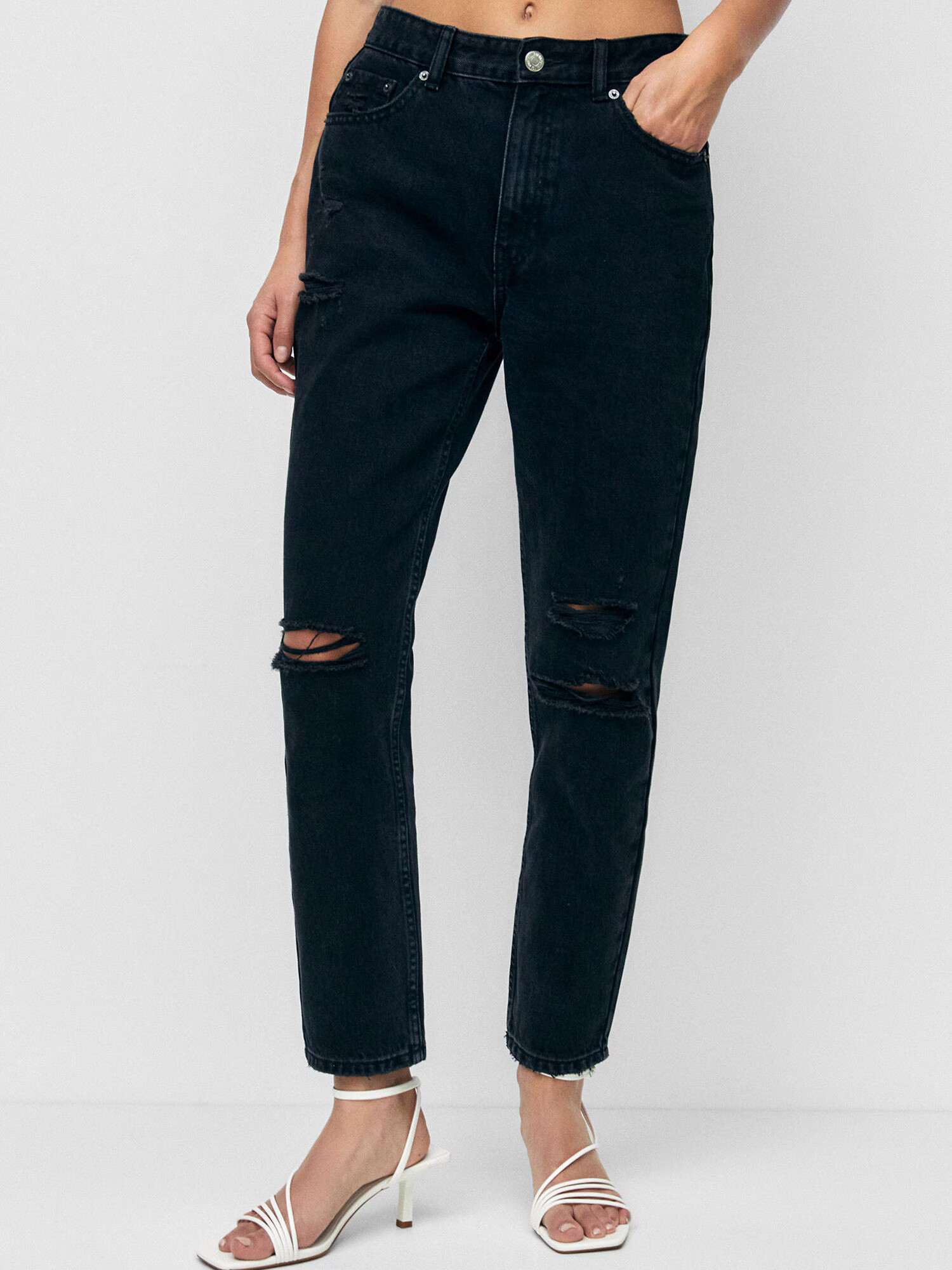 Pull&Bear Jeans negru - Pled.ro