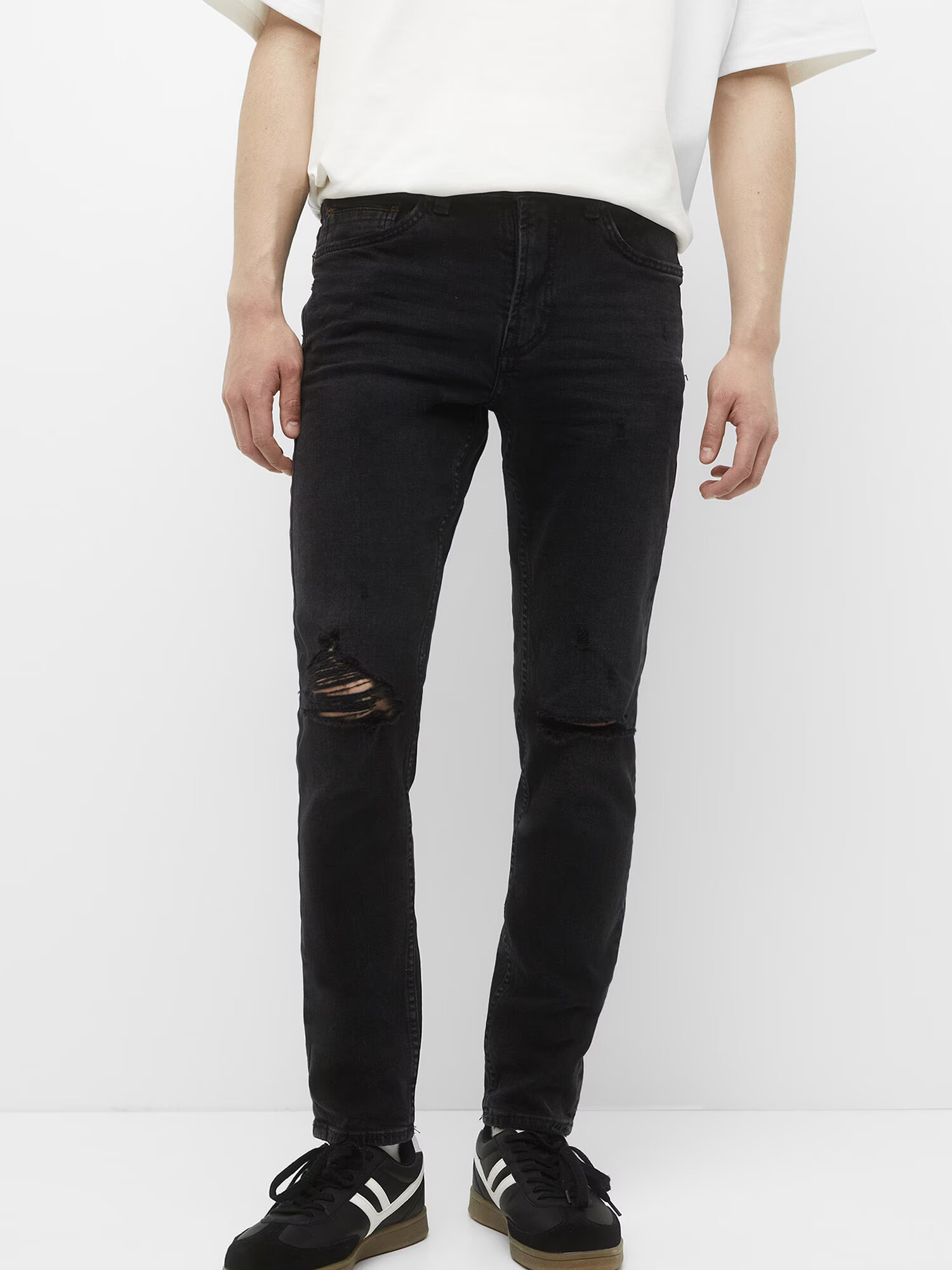 Pull&Bear Jeans negru denim - Pled.ro