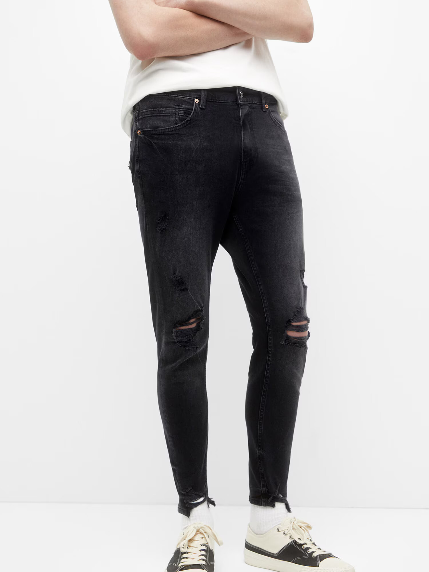 Pull&Bear Jeans negru denim - Pled.ro