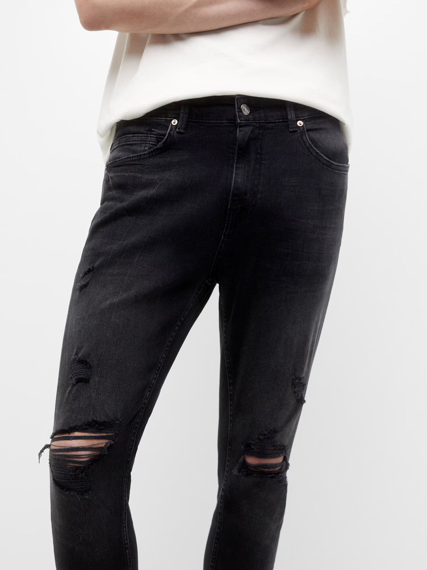 Pull&Bear Jeans negru denim - Pled.ro