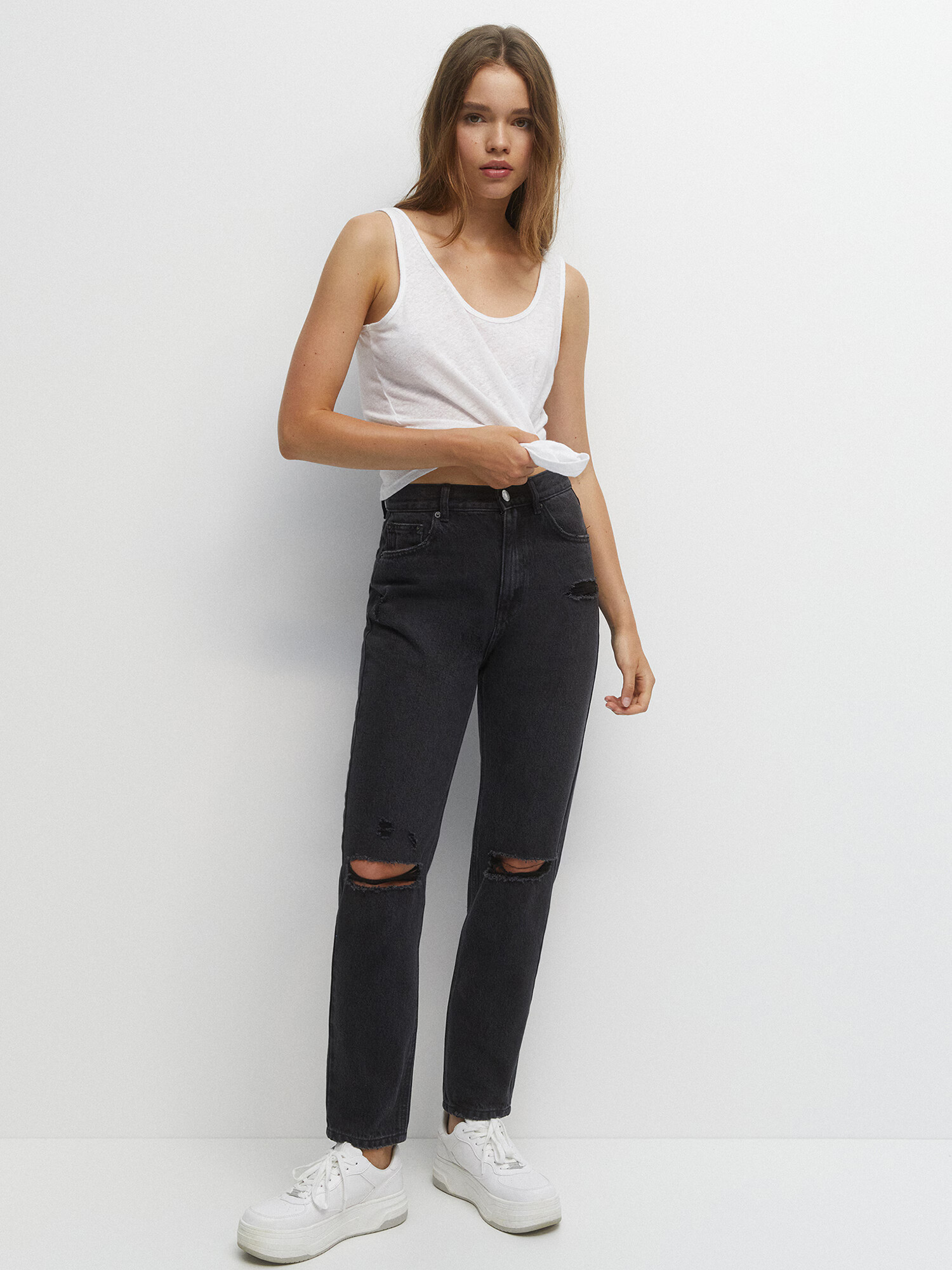 Pull&Bear Jeans negru denim - Pled.ro