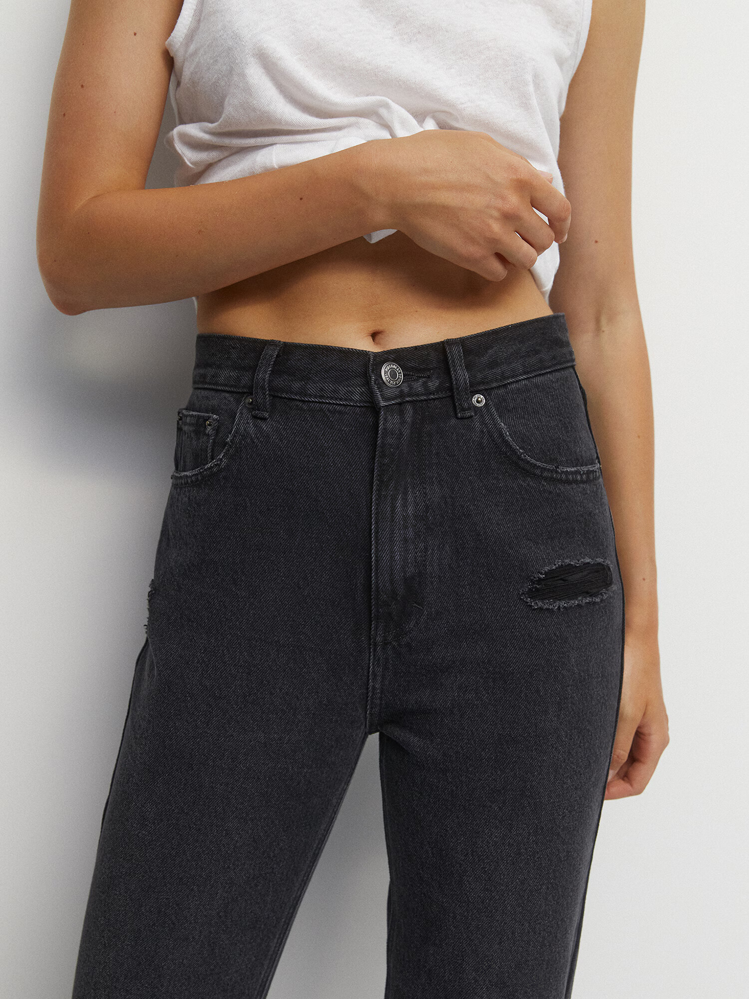 Pull&Bear Jeans negru denim - Pled.ro