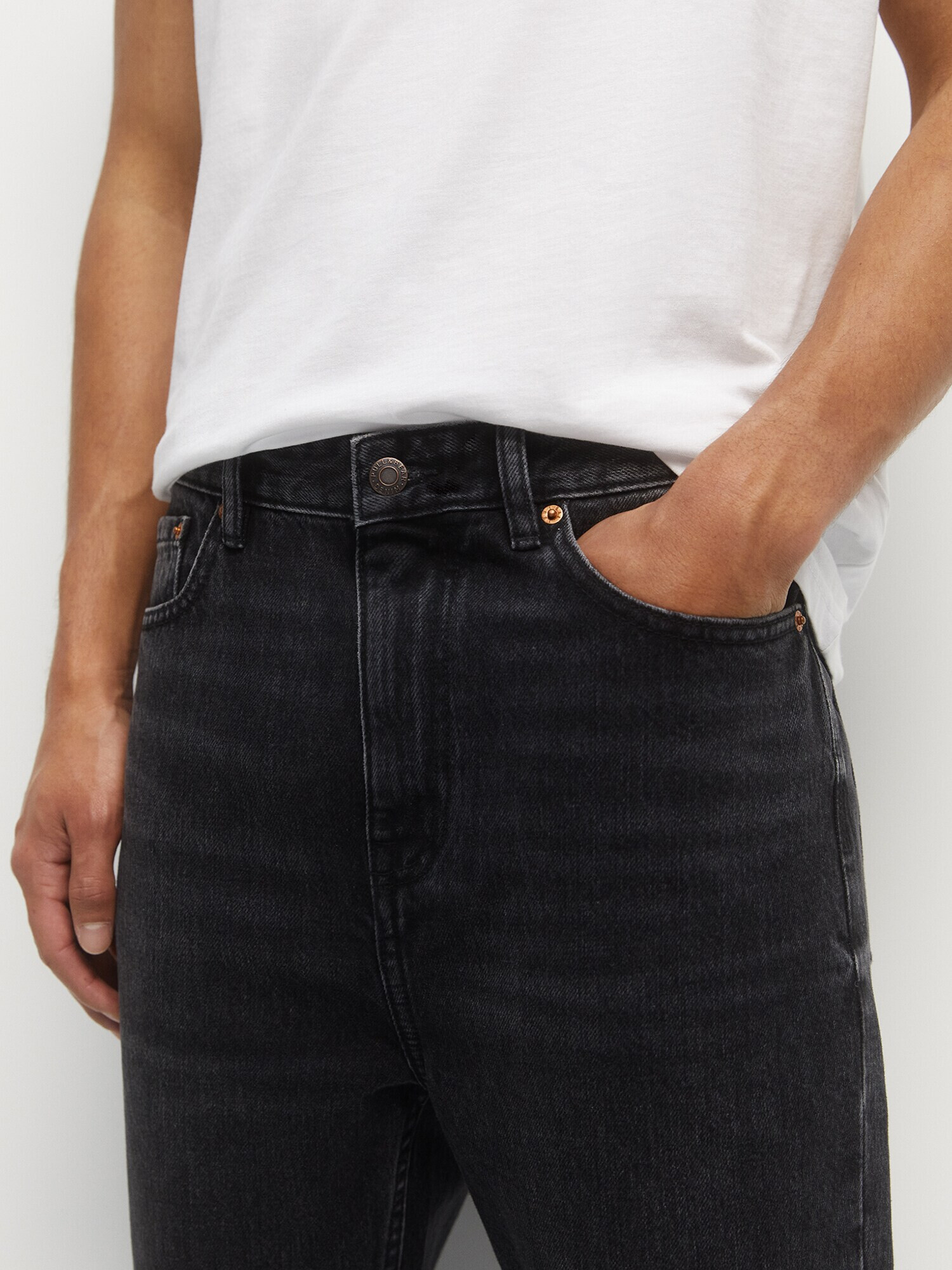 Pull&Bear Jeans negru denim - Pled.ro