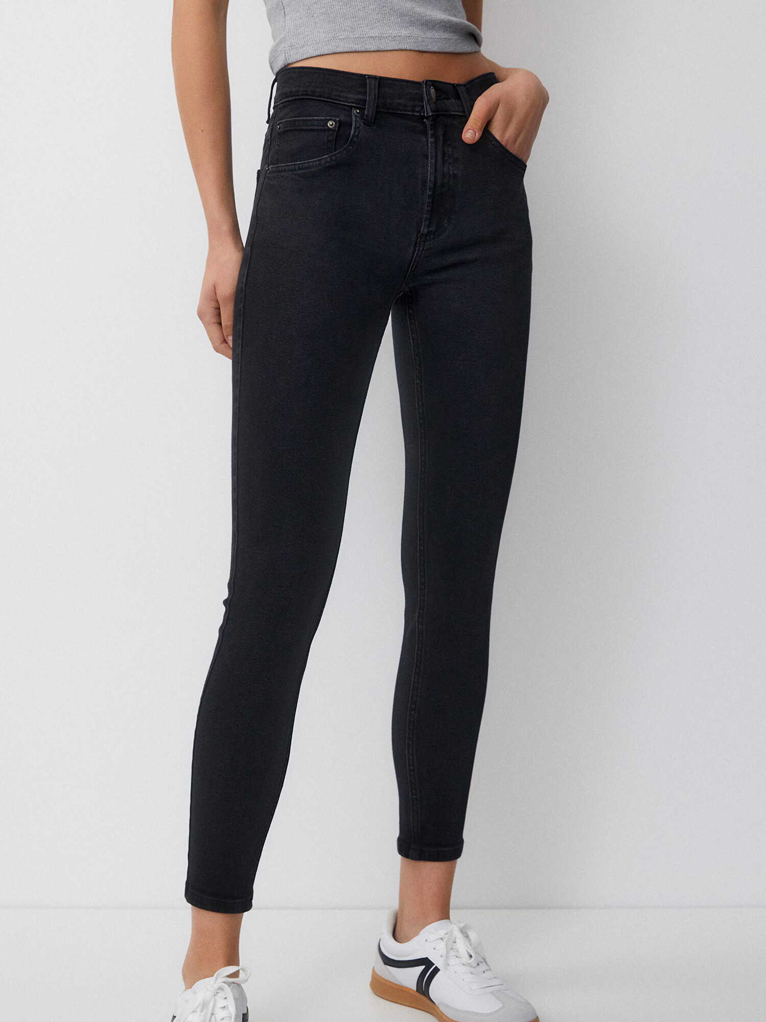 Pull&Bear Jeans negru denim - Pled.ro