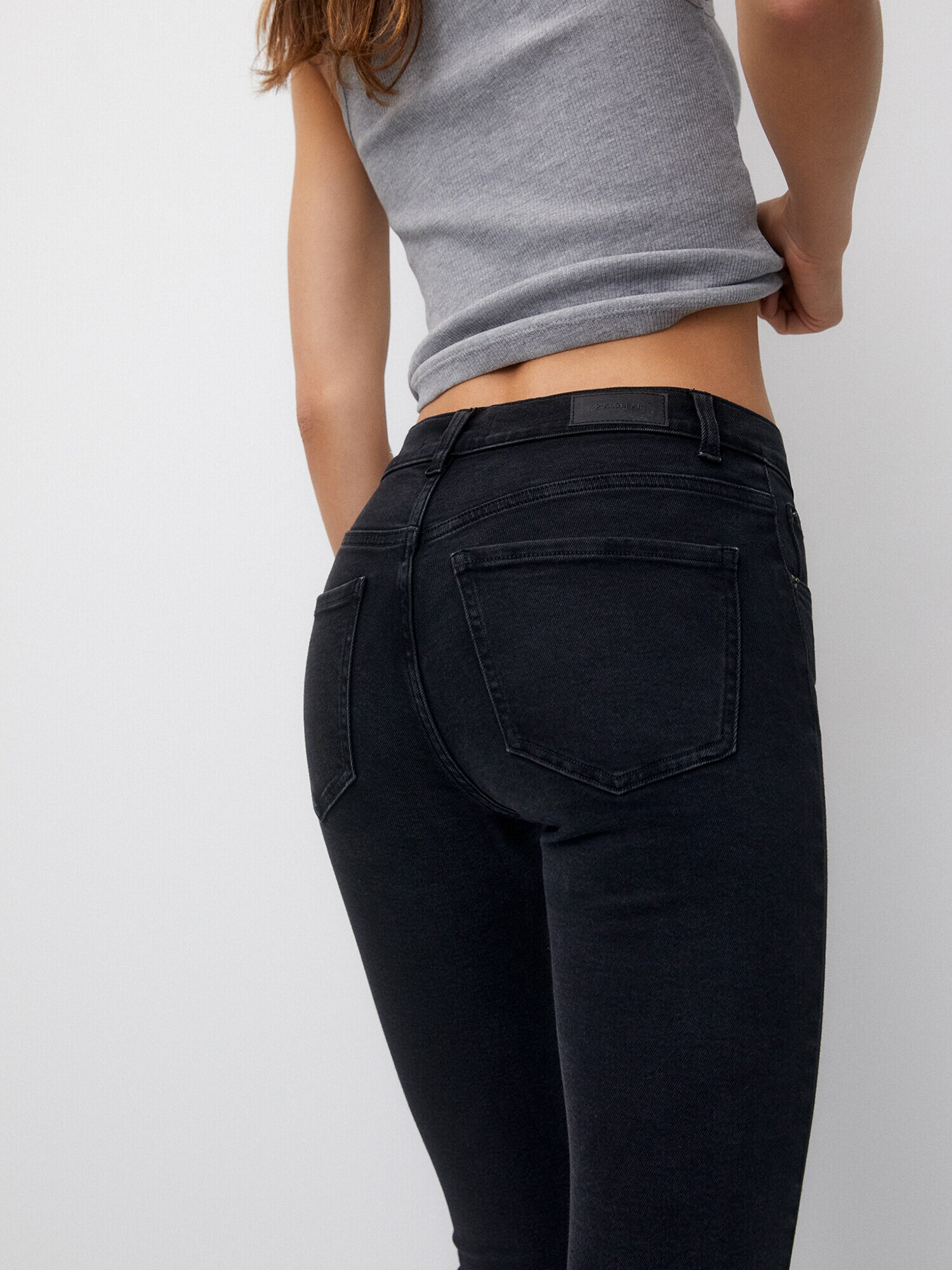 Pull&Bear Jeans negru denim - Pled.ro