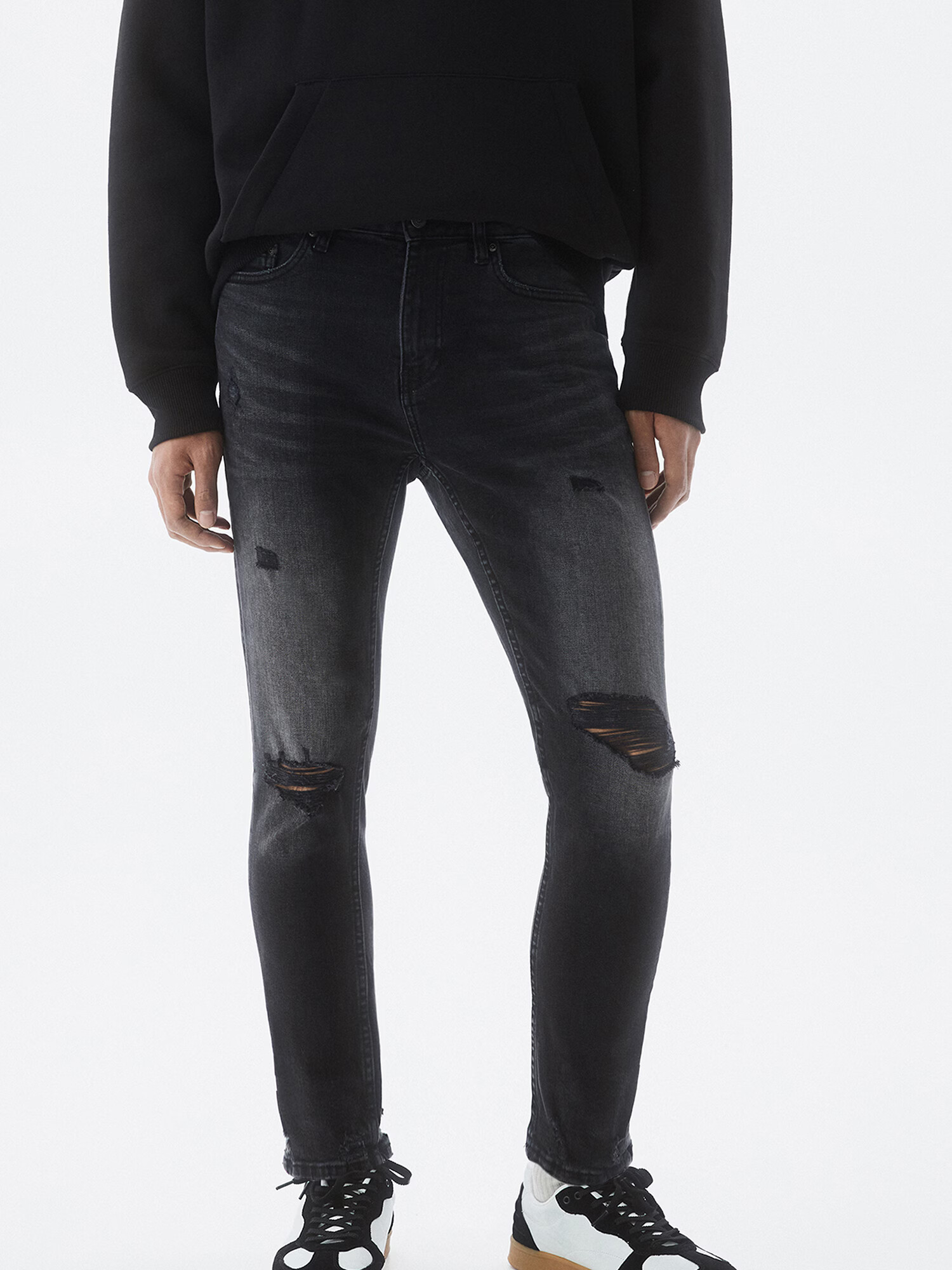 Pull&Bear Jeans negru denim - Pled.ro