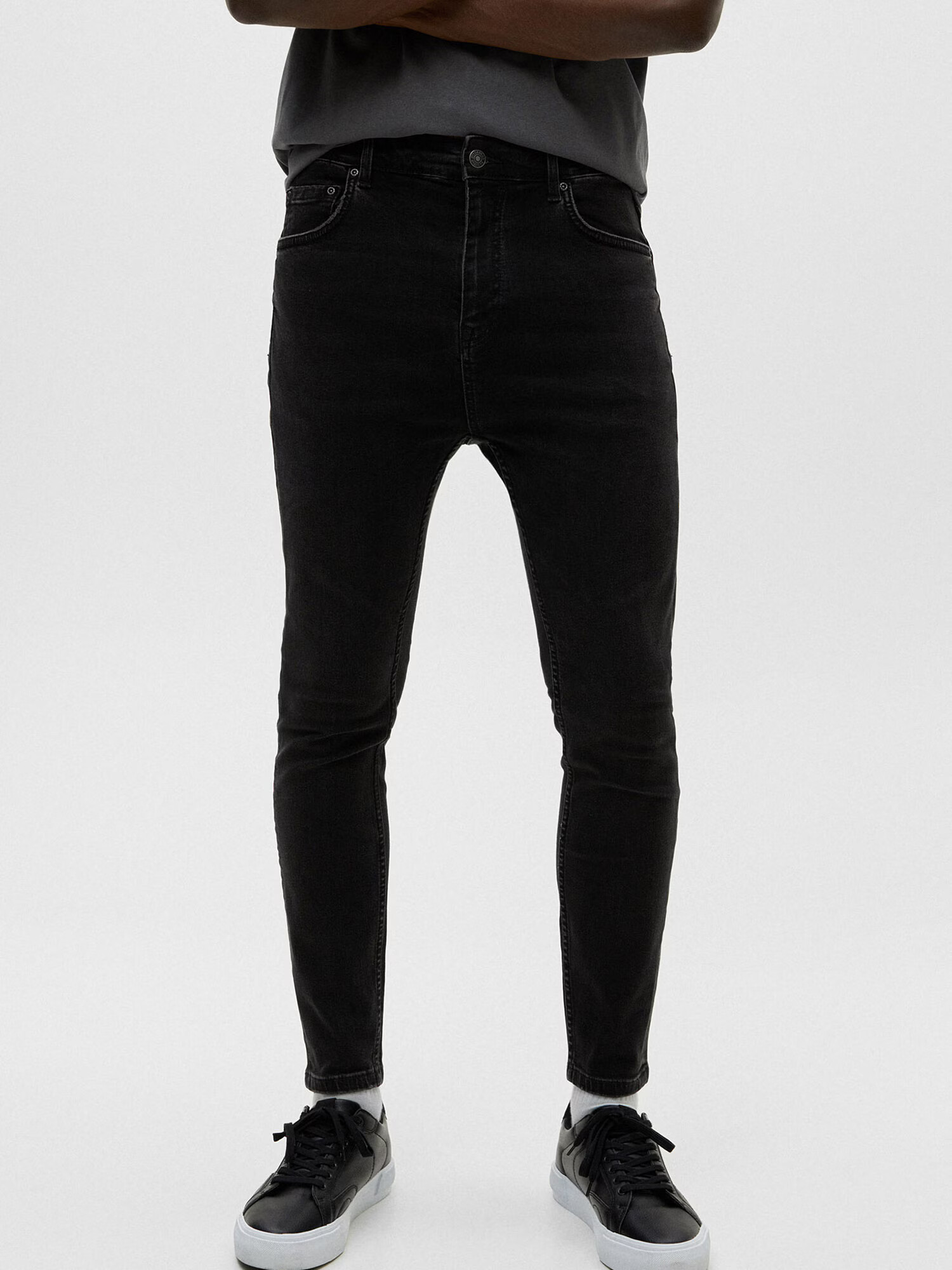 Pull&Bear Jeans negru denim - Pled.ro