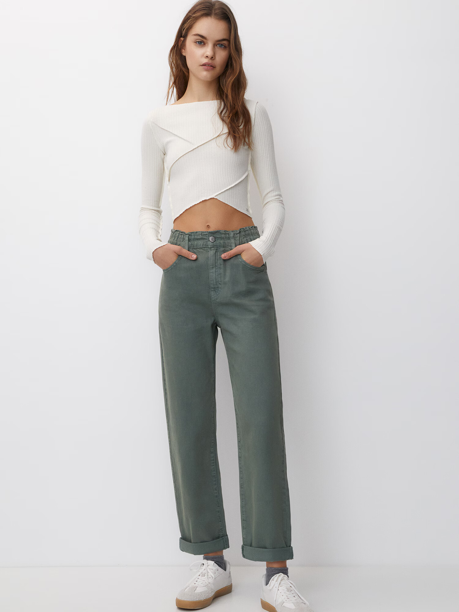 Pull&Bear Jeans verde - Pled.ro