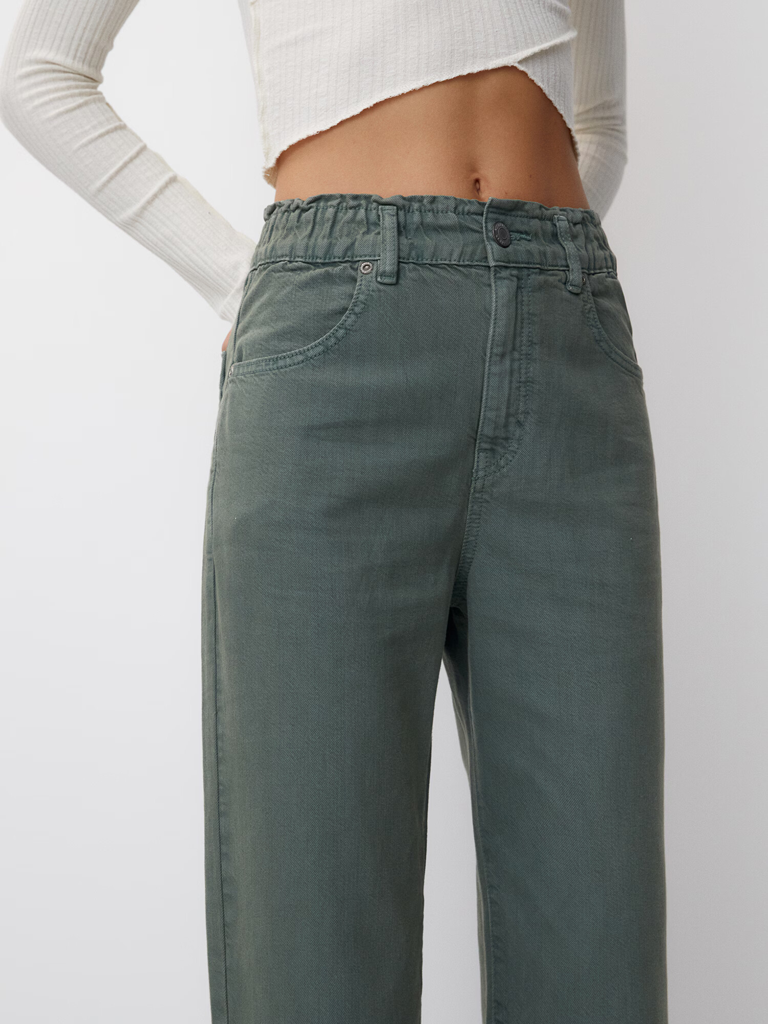 Pull&Bear Jeans verde - Pled.ro