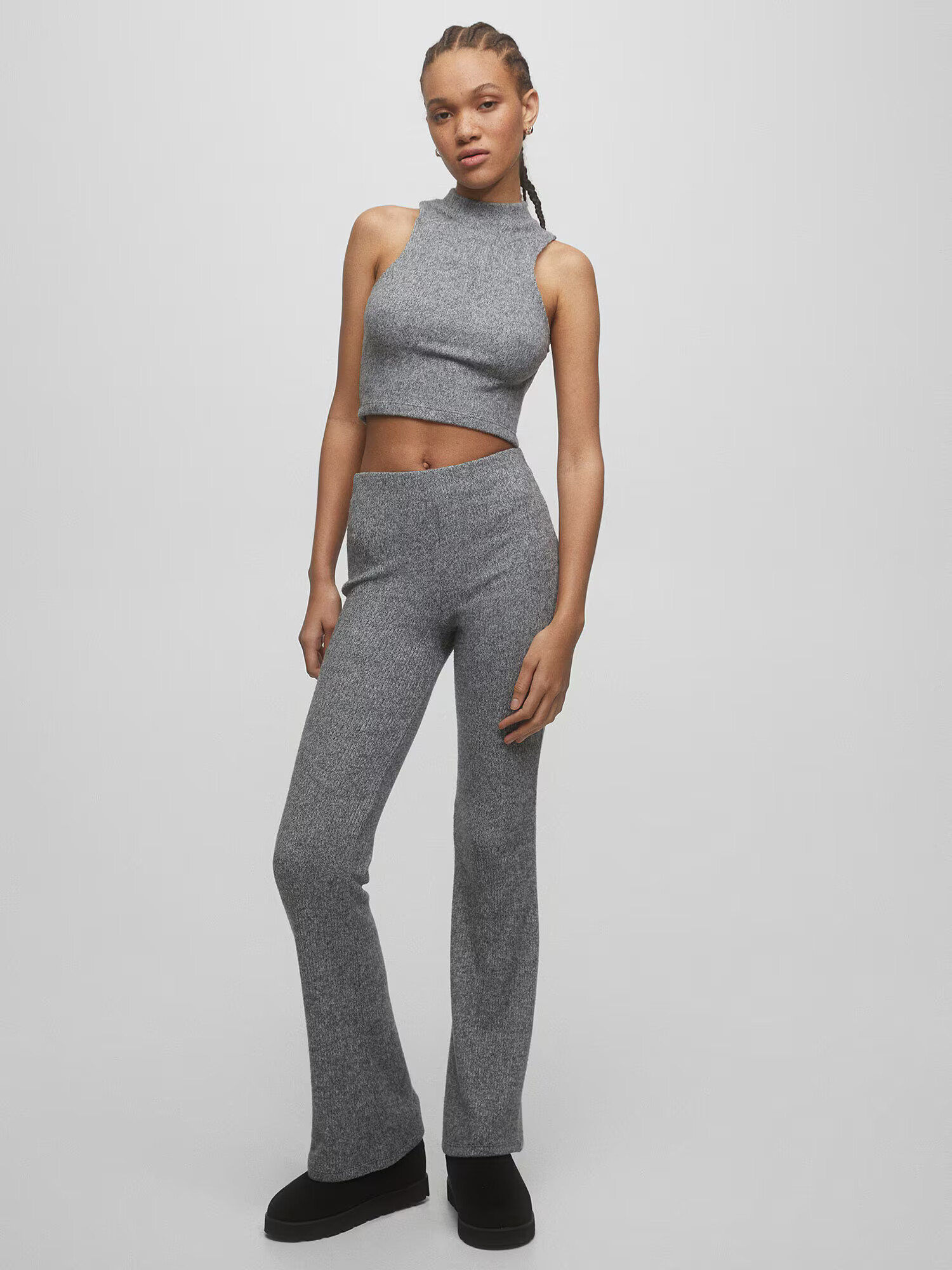 Pull&Bear Leggings gri - Pled.ro