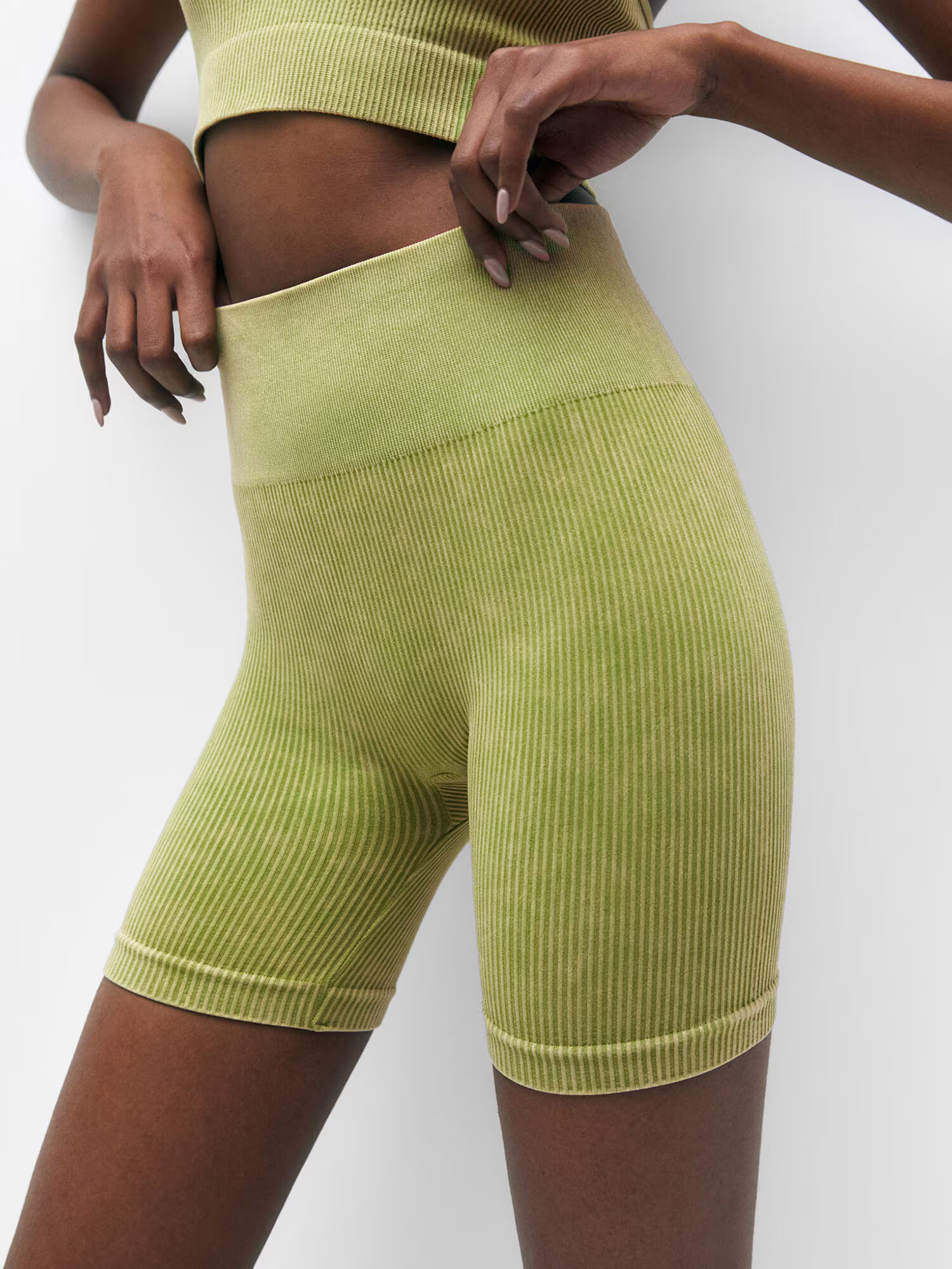 Pull&Bear Leggings verde stuf - Pled.ro