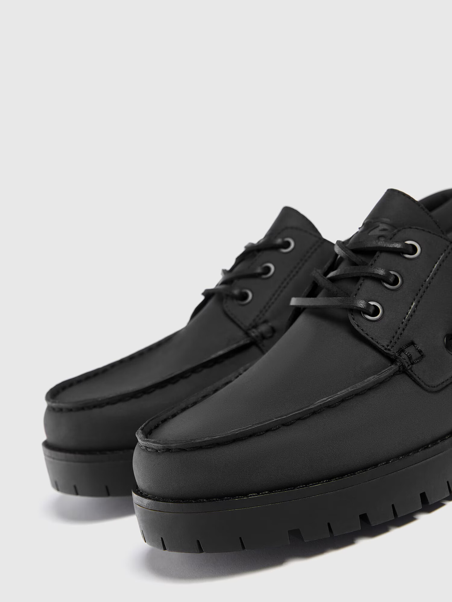 Pull&Bear Mocasini negru - Pled.ro