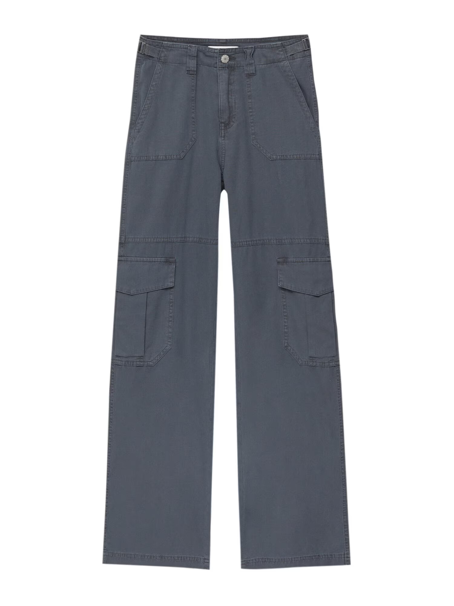 Pull&Bear Pantaloni cu buzunare albastru porumbel - Pled.ro