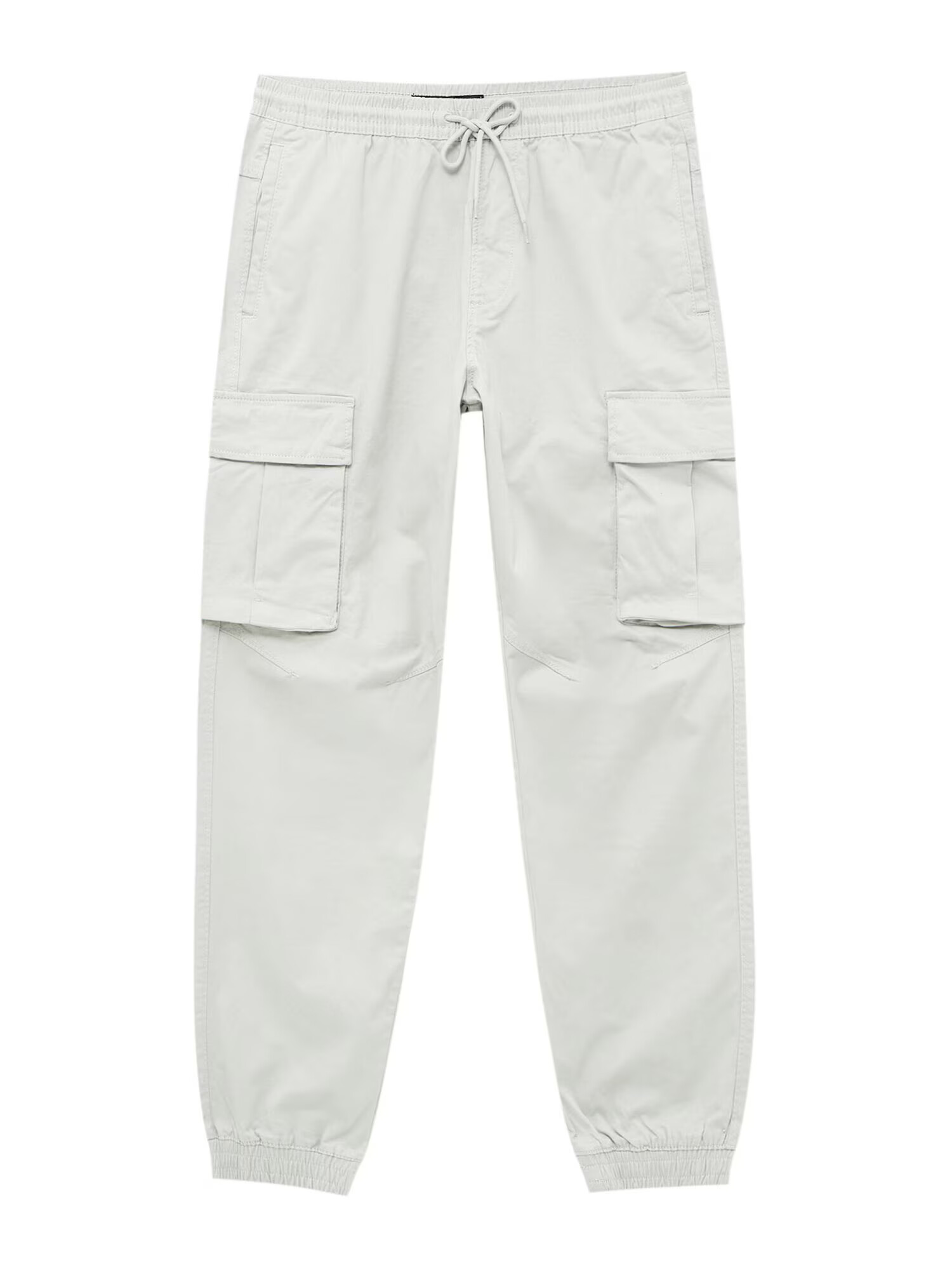 Pull&Bear Pantaloni cu buzunare gri deschis - Pled.ro