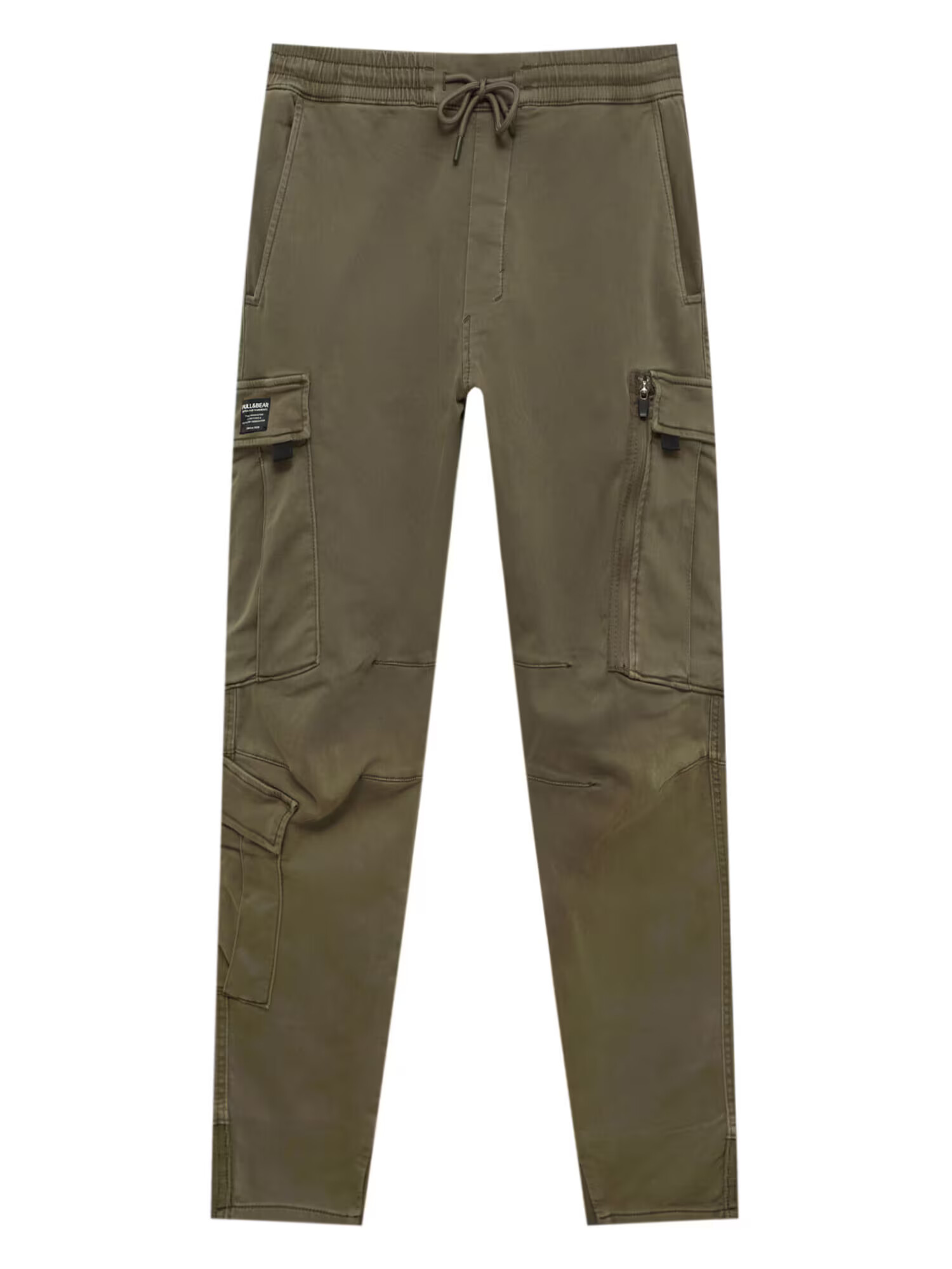 Pull&Bear Pantaloni cu buzunare kaki - Pled.ro