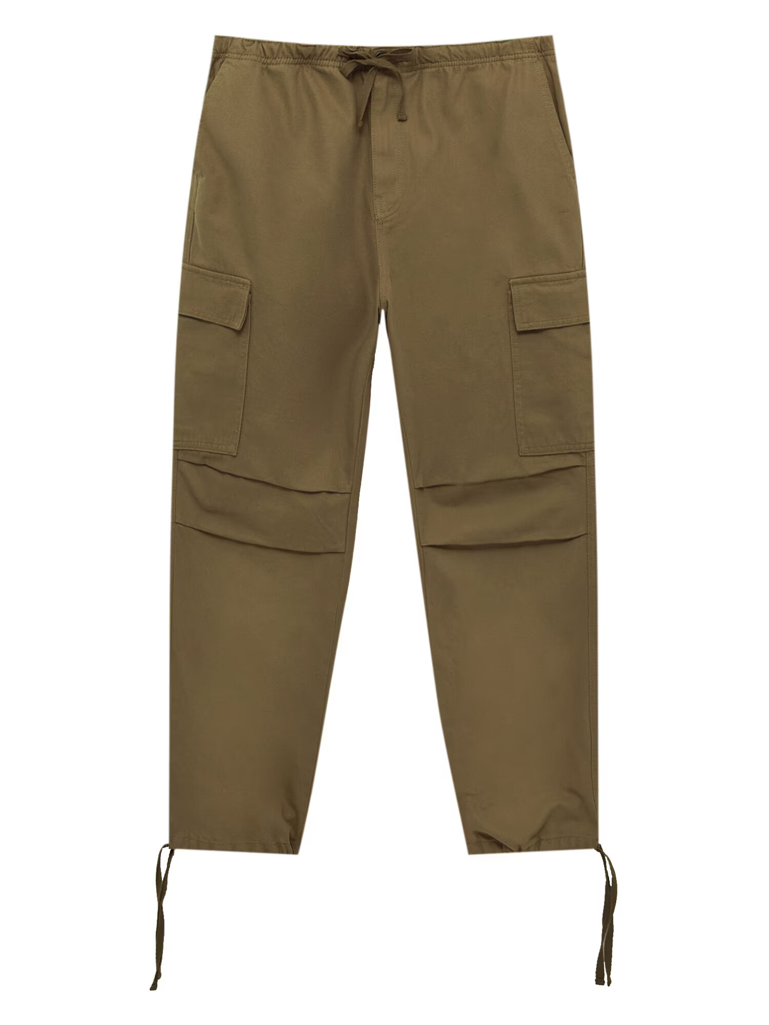 Pull&Bear Pantaloni cu buzunare kaki - Pled.ro