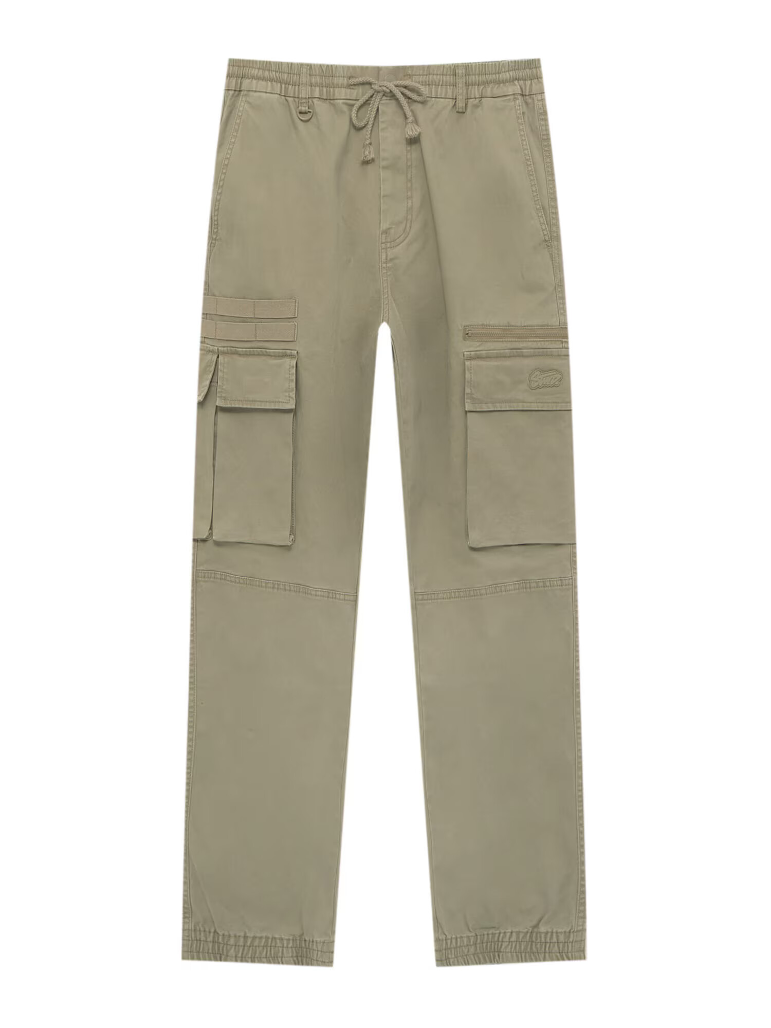 Pull&Bear Pantaloni cu buzunare kaki - Pled.ro