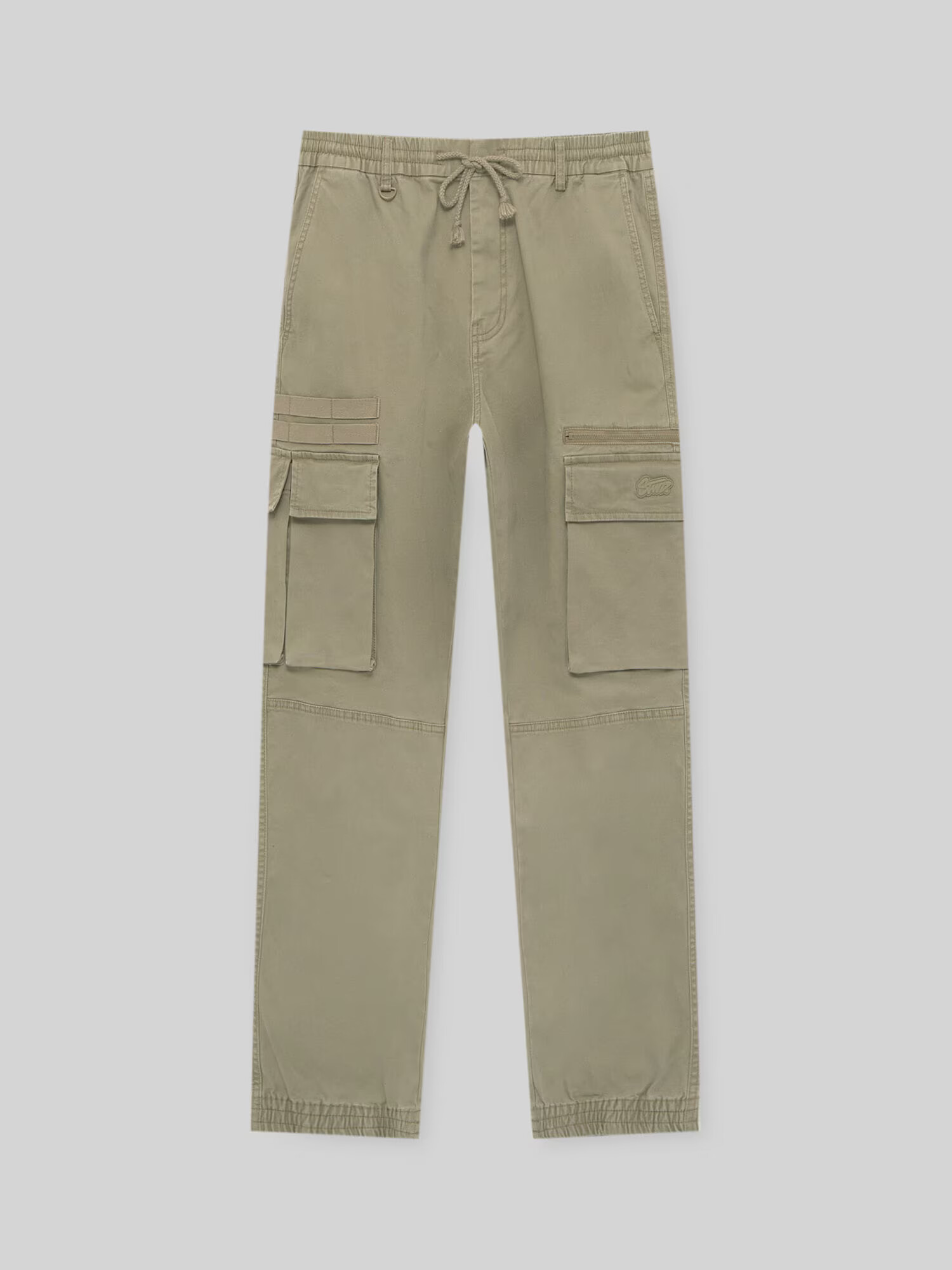 Pull&Bear Pantaloni cu buzunare kaki - Pled.ro