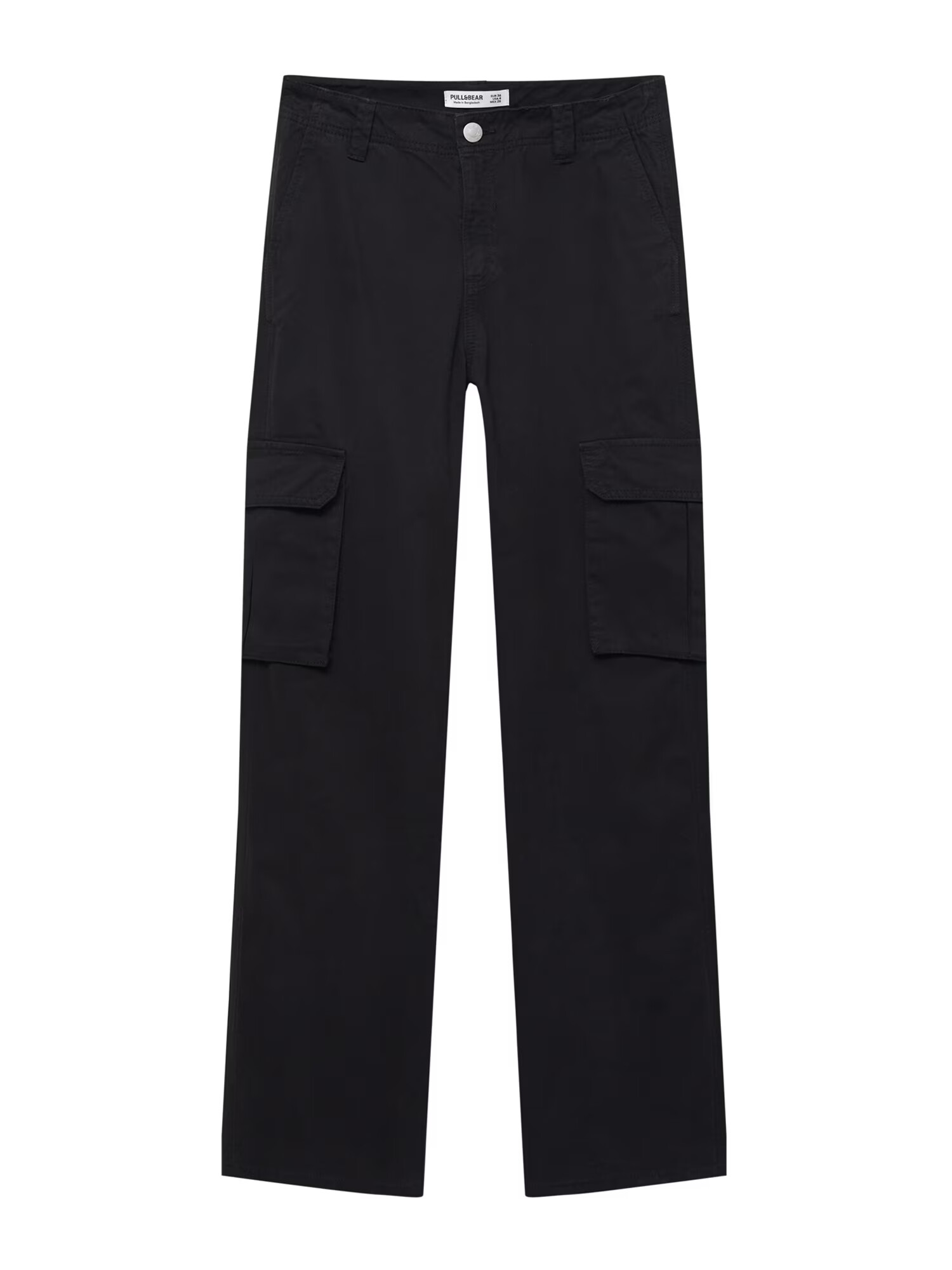 Pull&Bear Pantaloni cu buzunare negru - Pled.ro