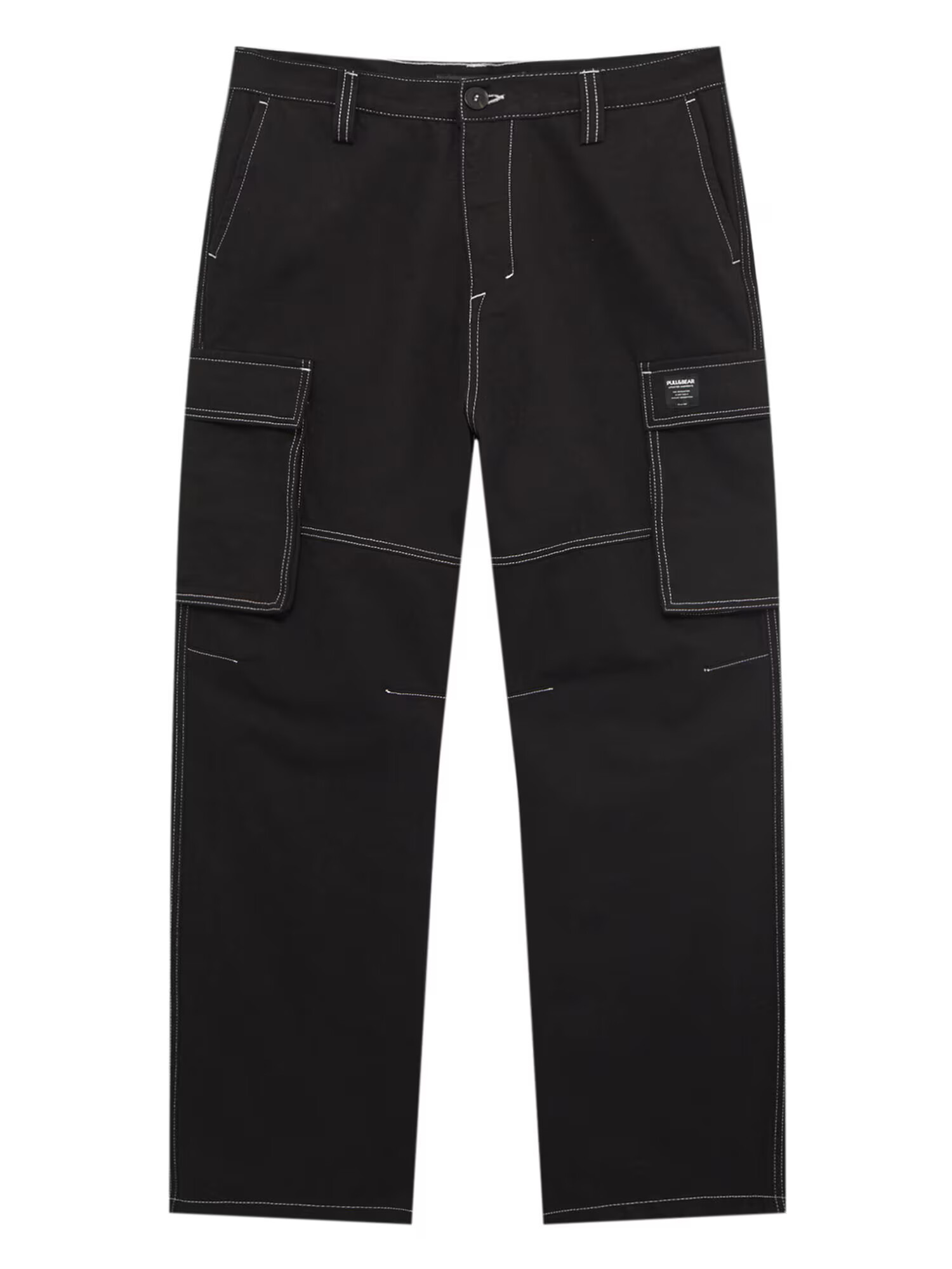 Pull&Bear Pantaloni cu buzunare negru - Pled.ro