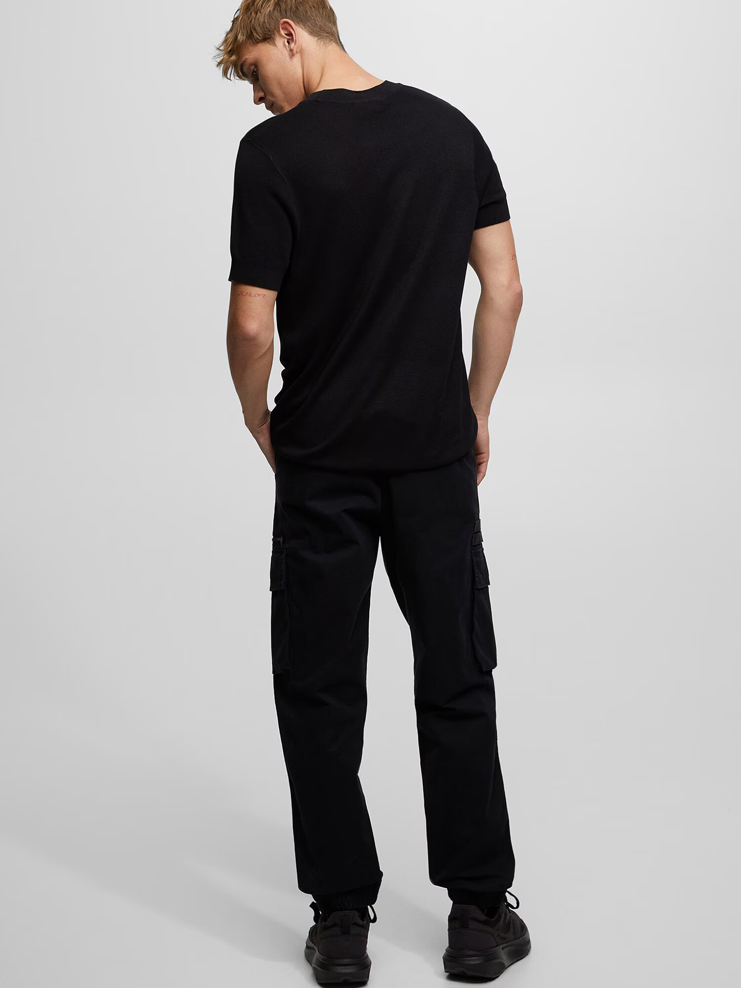 Pull&Bear Pantaloni cu buzunare negru - Pled.ro