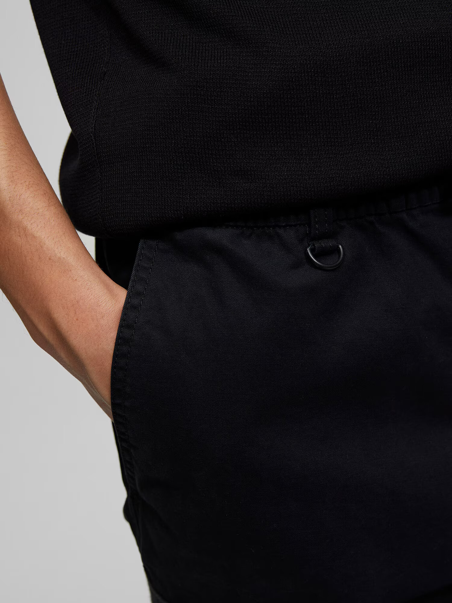 Pull&Bear Pantaloni cu buzunare negru - Pled.ro