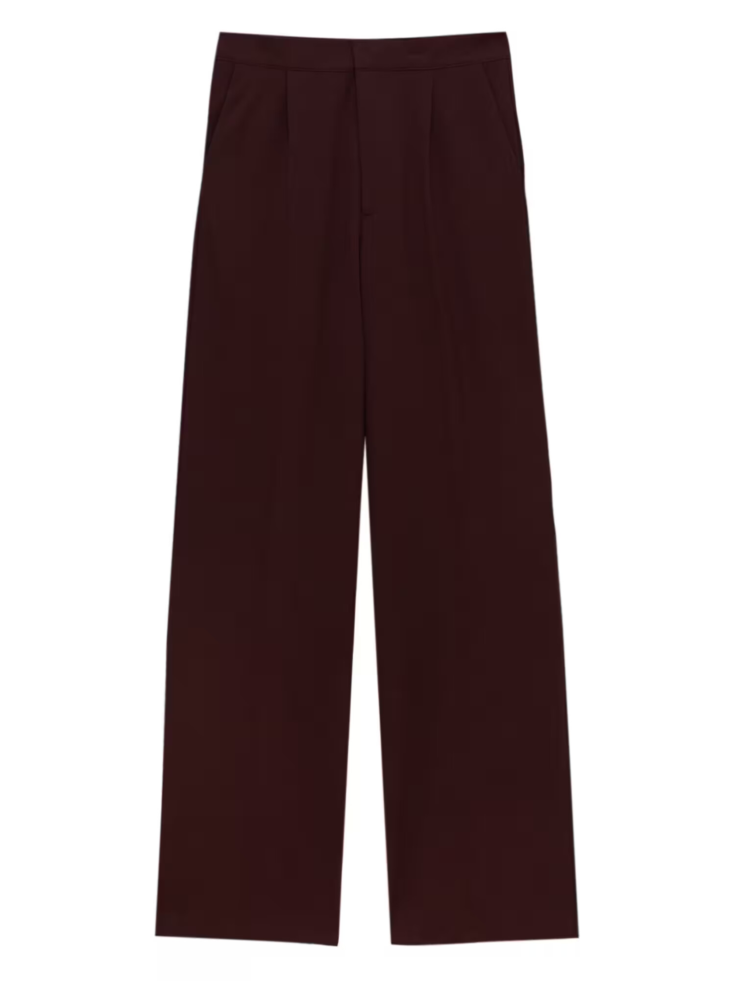 Pull&Bear Pantaloni cutați roșu bordeaux - Pled.ro