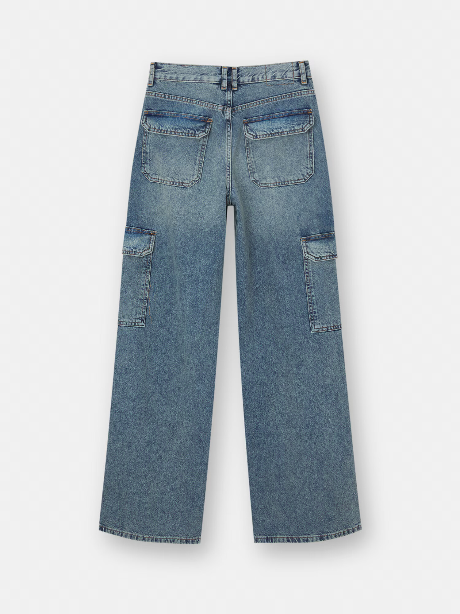 Pull&Bear Pantaloni eleganți albastru denim - Pled.ro