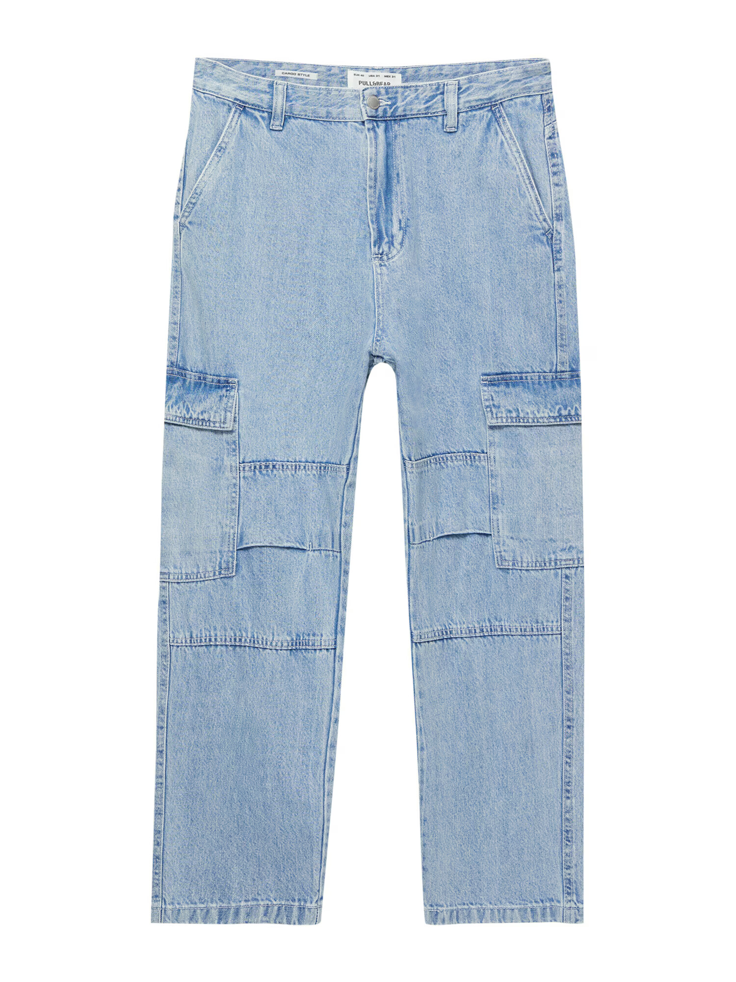 Pull&Bear Pantaloni eleganți albastru denim - Pled.ro