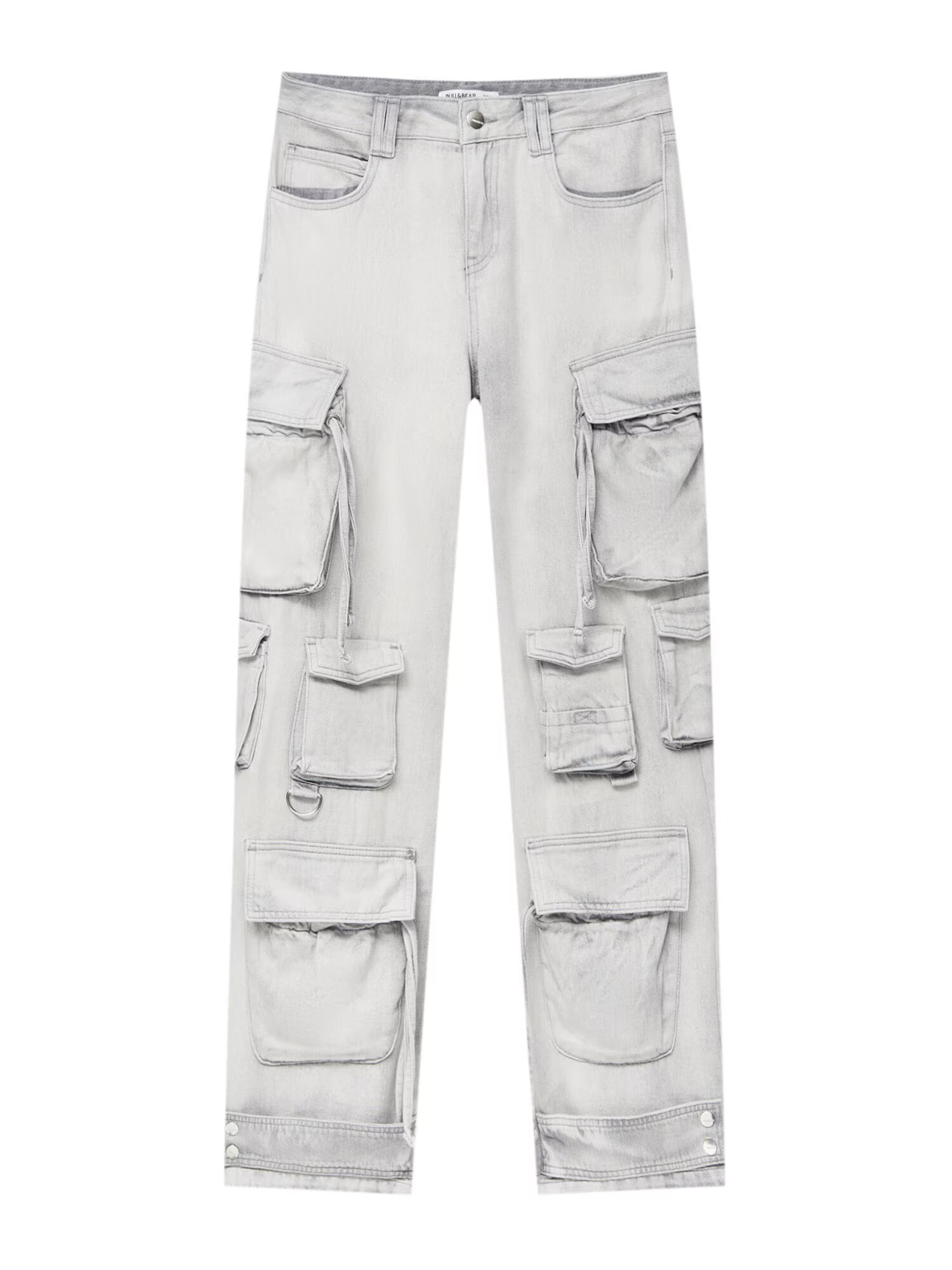 Pull&Bear Pantaloni eleganți gri deschis - Pled.ro